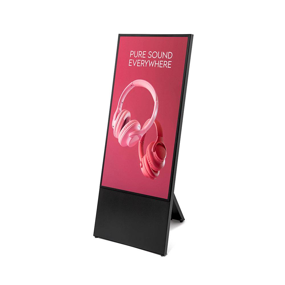 Showdown Displays StreamLine Digitaler Kundenstopper Mit 43" Samsung-Bildschirm Schwarz