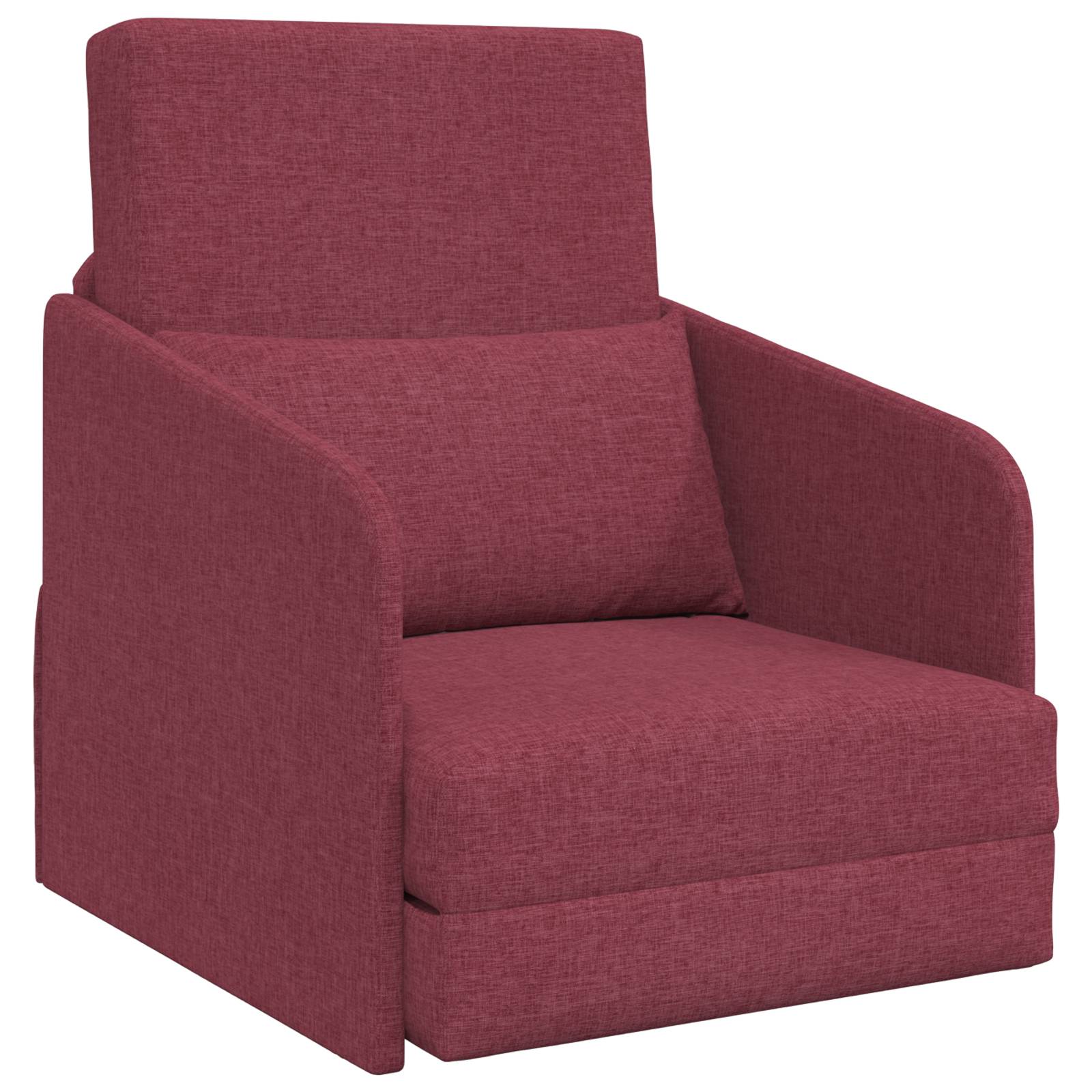 vidaXL Schlafsessel 2-in-1 Weinrot 65x80x83 cm Stoff