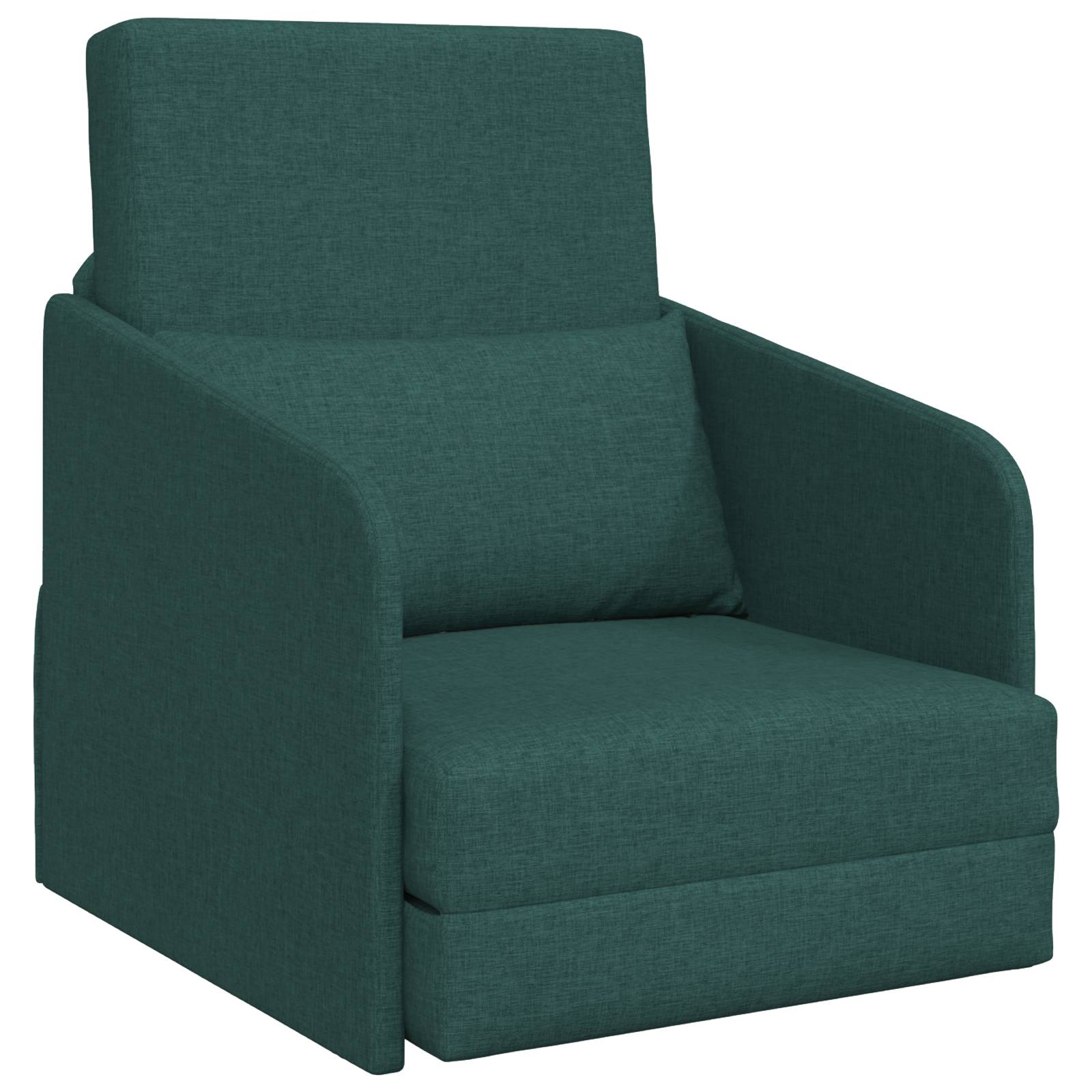 vidaXL Schlafsessel 2-in-1 Dunkelgrün 65x80x83 cm Stoff