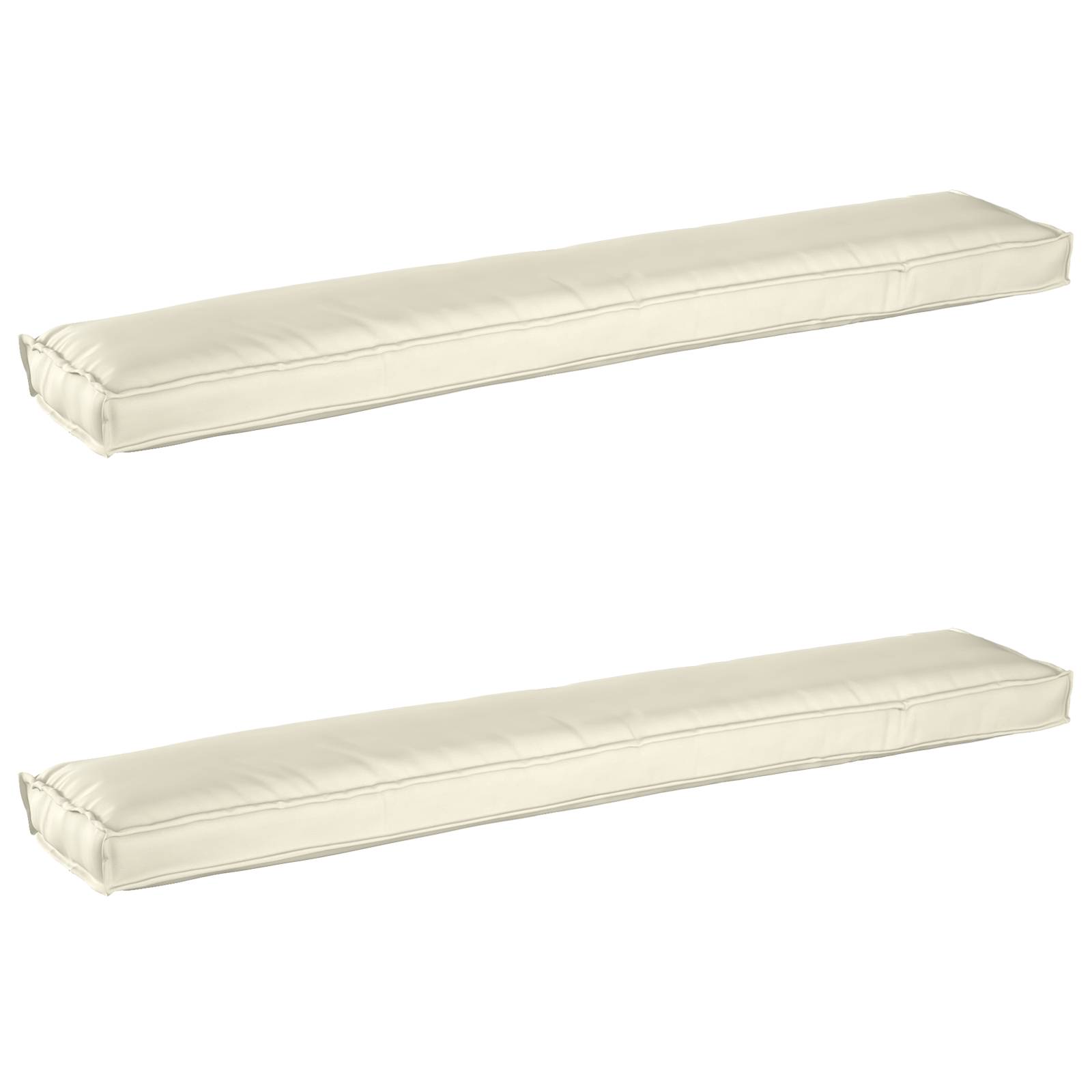 vidaXL Pallet Kissen für die Bank 2 Stück Creme 200x40x8 cm Oxford Stoff