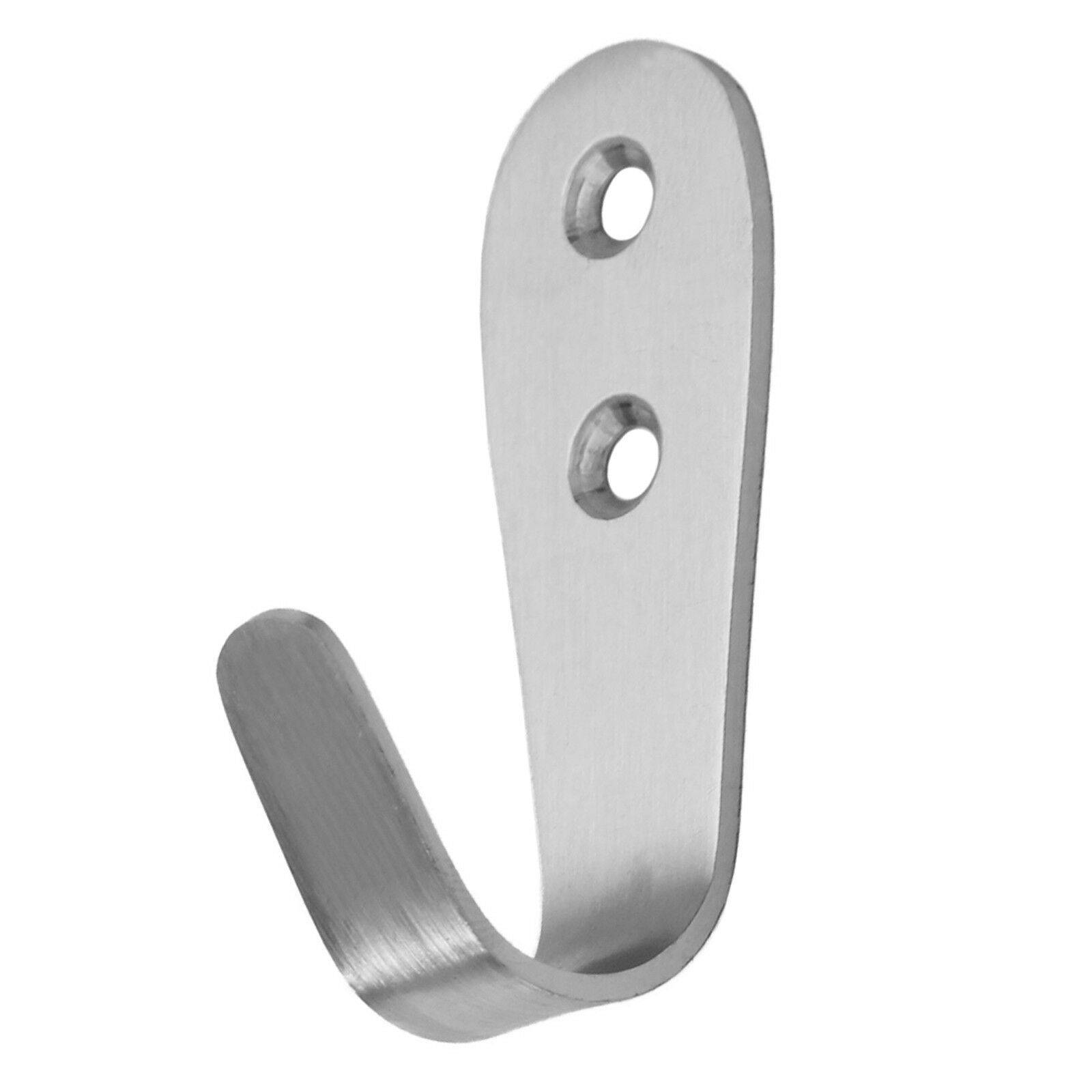 10x Edelstahl Garderobenhaken Mantelhaken Haken für Wandgarderobe Garderobe