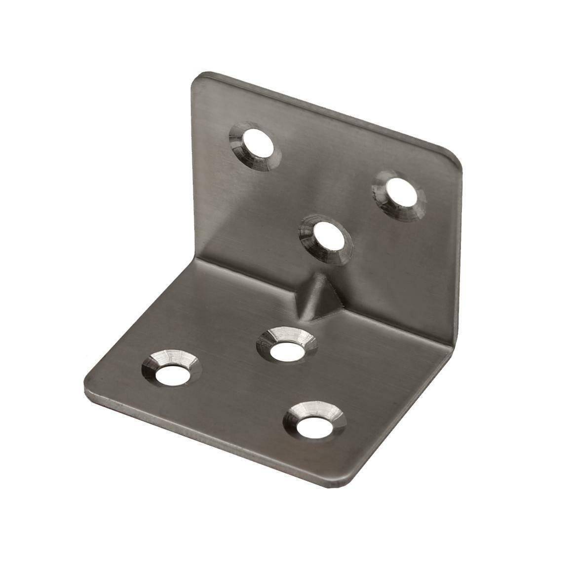 10x Edelstahl Winkelverbinder 32x32x38mm Eckwinkel Lochwinkel Holzverbinder