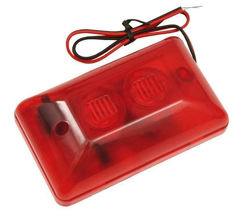 12V Alarmsirene 108dB mit LED Blitzlicht Alarm Signalgeber für Alarmanlage