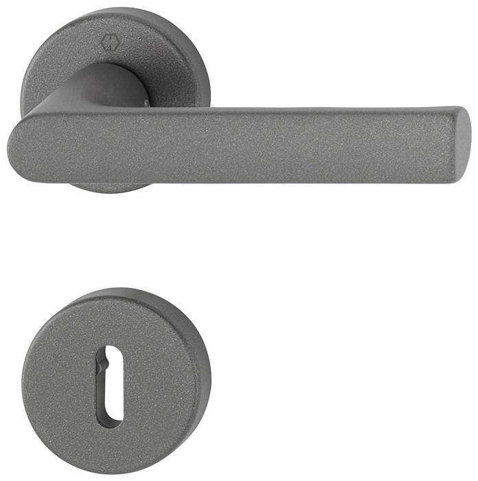 Rosettengrt.Hamburg 1700/42KB/42KBS Alu.F7302 Struktur OB DIN L/R D/D HOPPE