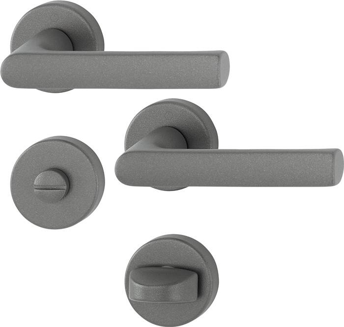 Rosettengrt.Hamburg 1700/42KB/42KBS Alu.F7302 Struktur SK/OL DIN L/R D/D HOPPE