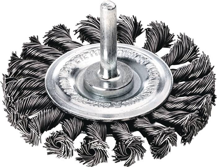 Rundbürste D.75mm Drahtstärke 0,5mm VA glatt 12mm 25000min-¹ 10 LESSMANN