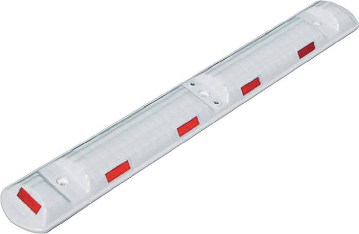 Leitschwelle L1170xB150xH50mm PP weiß m.roten Reflexstreifen