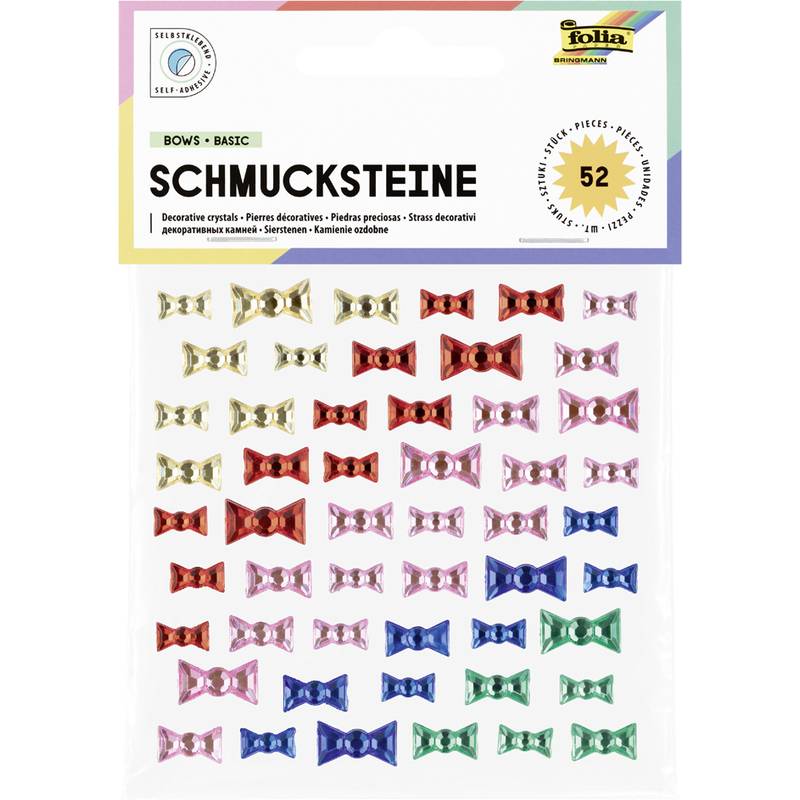 folia Schmucksteine BOWS BASIC, selbstklebend