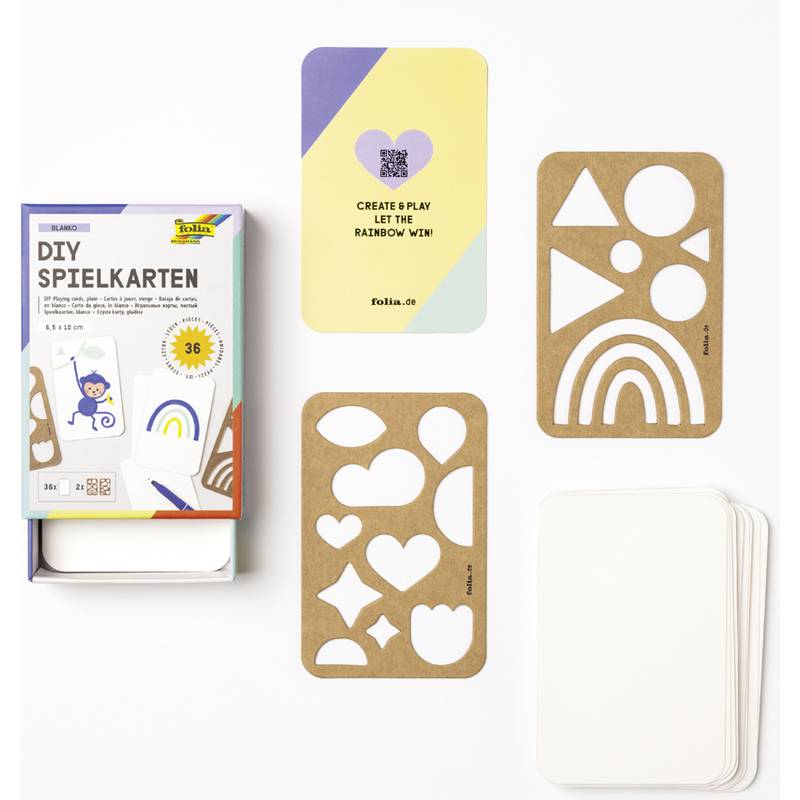 folia Spielkarten BLANKO, 65 x 100 mm, weiß