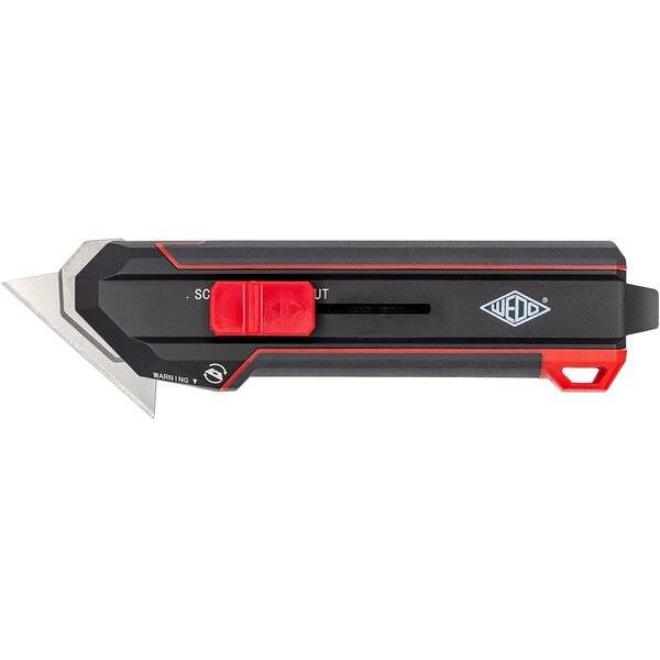 Cutter Schaber Premium 2in1 mit Klingendrehfunktion schwarz/rot