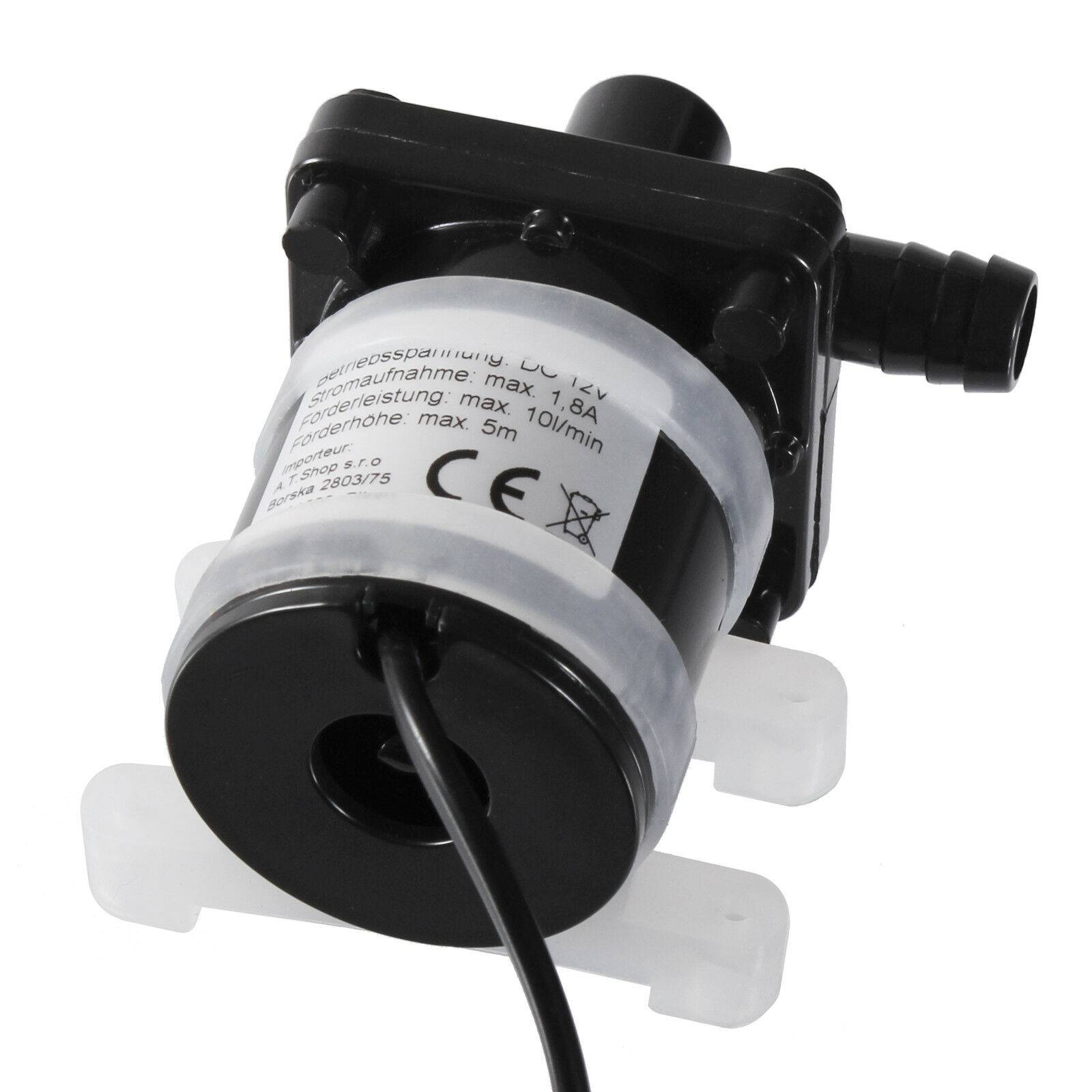 12V Wasserpumpe 600L/h Trinkwasserpumpe Frischwasserpumpe Boot Caravan