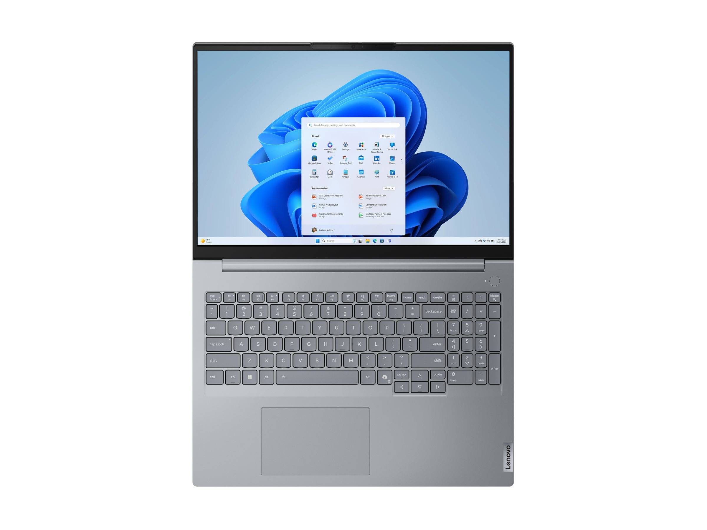 LENOVO ThinkBook 16 G8 Intel Core Ultra 5 225U 40,64cm 16Zoll WUXGA 32GB 1TB SSD UMA W11P No WWAN Arctic Grey ToPSeller