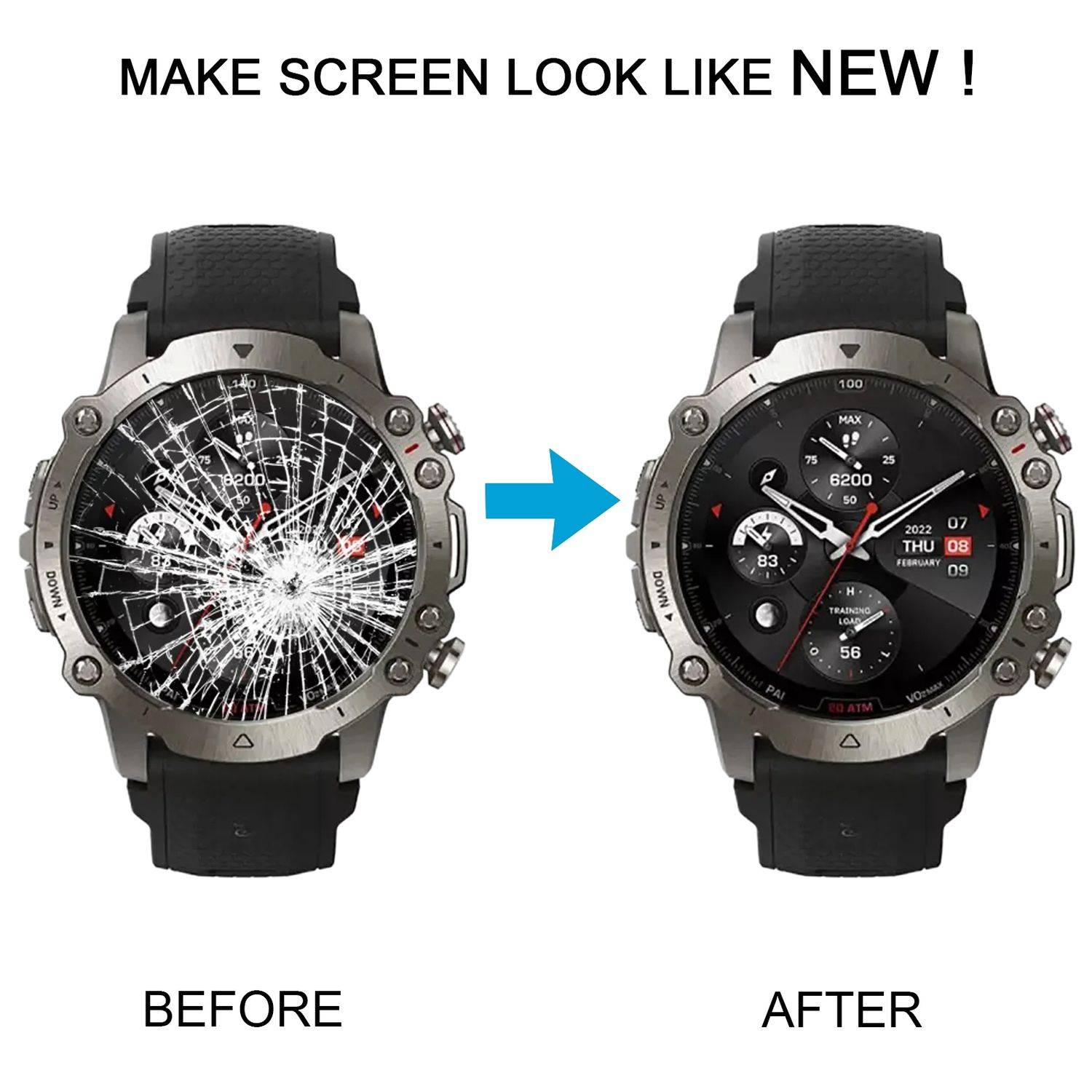 Für Amazfit Falcon Display Full LCD Einheit Digitizer Touch Ersatzteil Rot