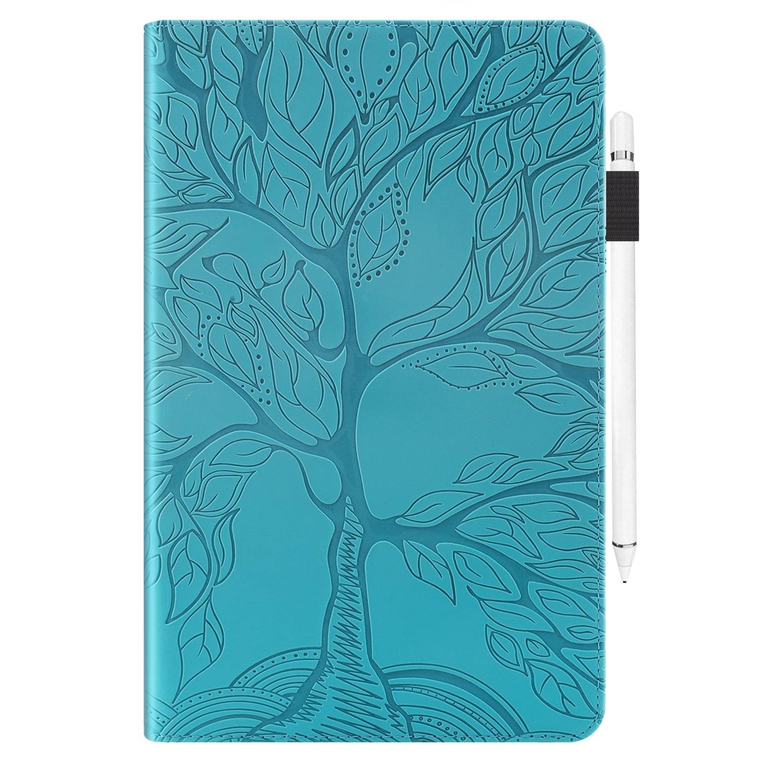 Für Xiaomi Pad 7 / 7 Pro aufstellbare Baum Muster Kunstleder Hülle Tasche Case Blau