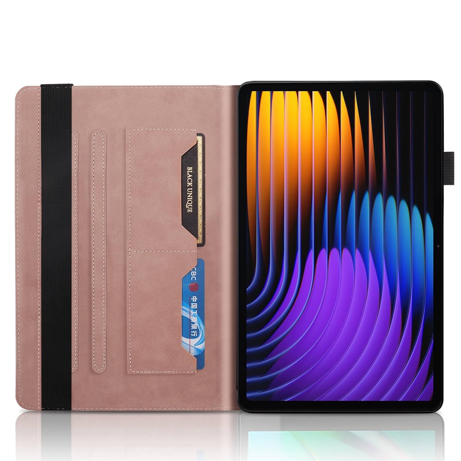 Für Xiaomi Pad 7 / 7 Pro aufstellbare Baum Muster Kunstleder Hülle Tasche Case Pink