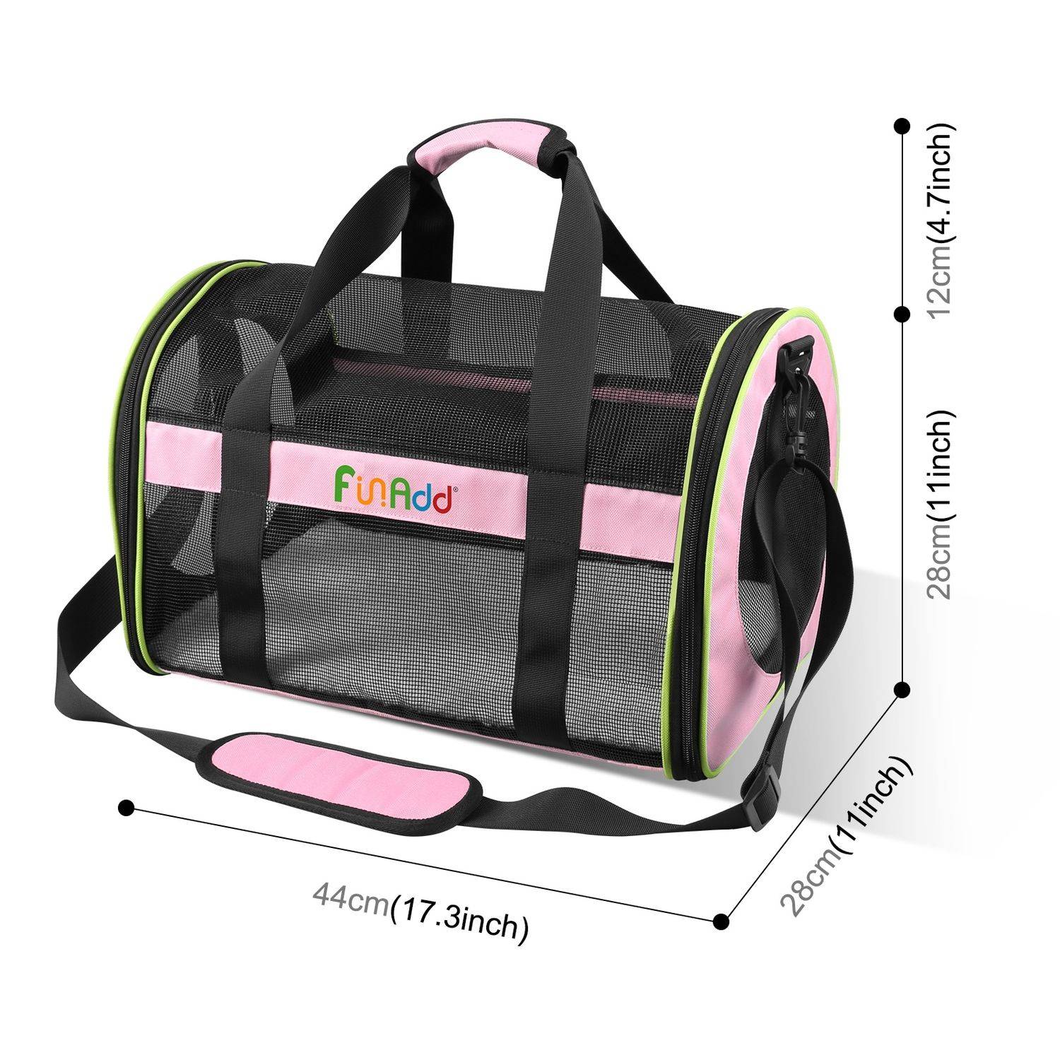 FunAdd Tragetasche für Haustiere Faltbare Schultertasche Reisen 44 × 28 × 28 cm