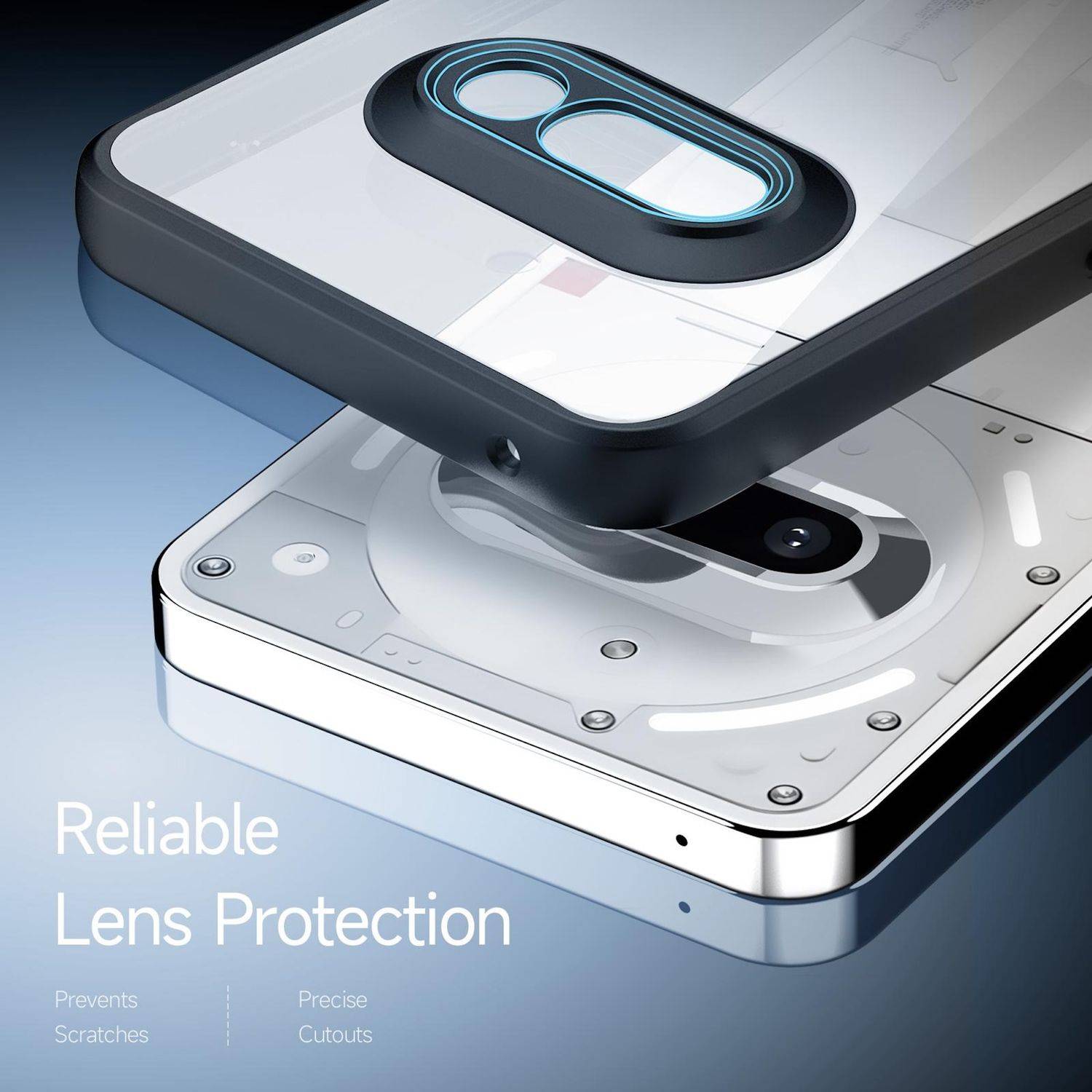 Für Nothing Phone 3a Aimo Series TPU / PC Frosted Feel Schutz Hülle Case Schwarz