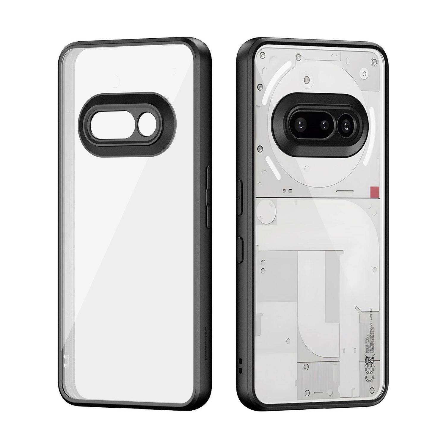 Für Nothing Phone 3a Aimo Series TPU / PC Frosted Feel Schutz Hülle Case Schwarz