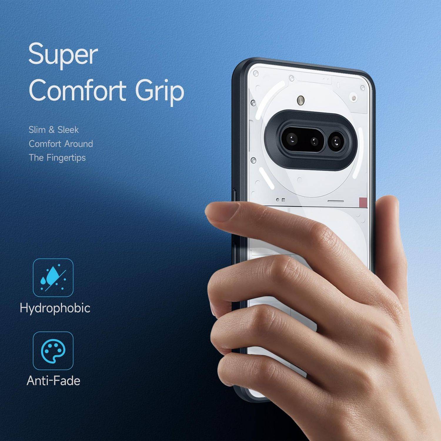 Für Nothing Phone 3a Aimo Series TPU / PC Frosted Feel Schutz Hülle Case Schwarz