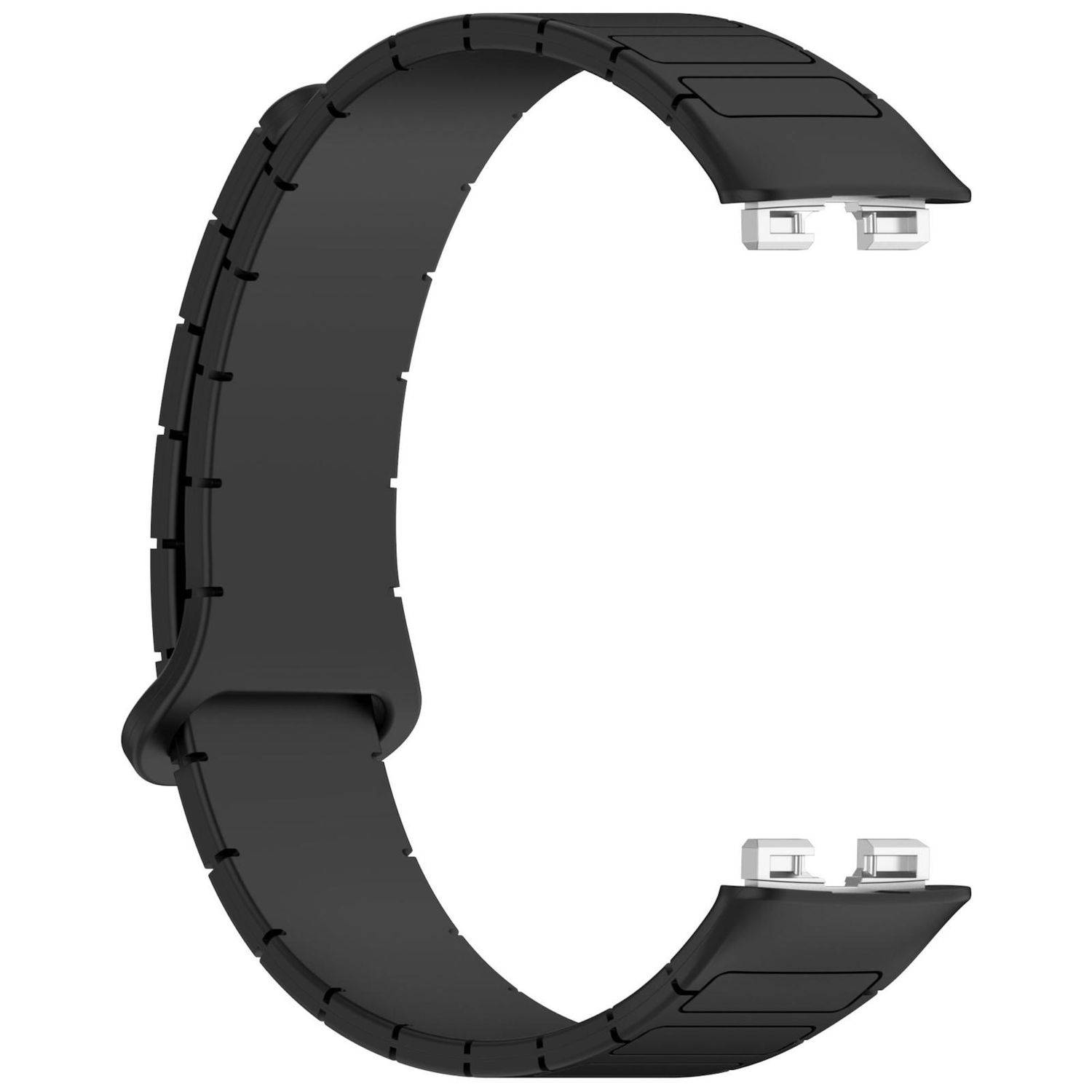 Für Huawei Watch Band 10 / 10 NFC Design Magnetisches Silikon Armband Schwarz