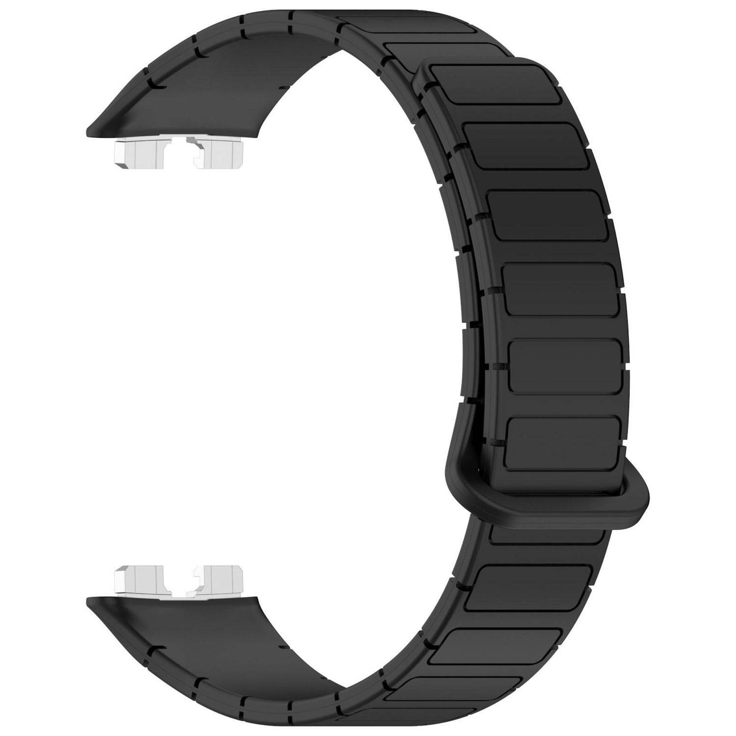 Für Huawei Watch Band 10 / 10 NFC Design Magnetisches Silikon Armband Schwarz