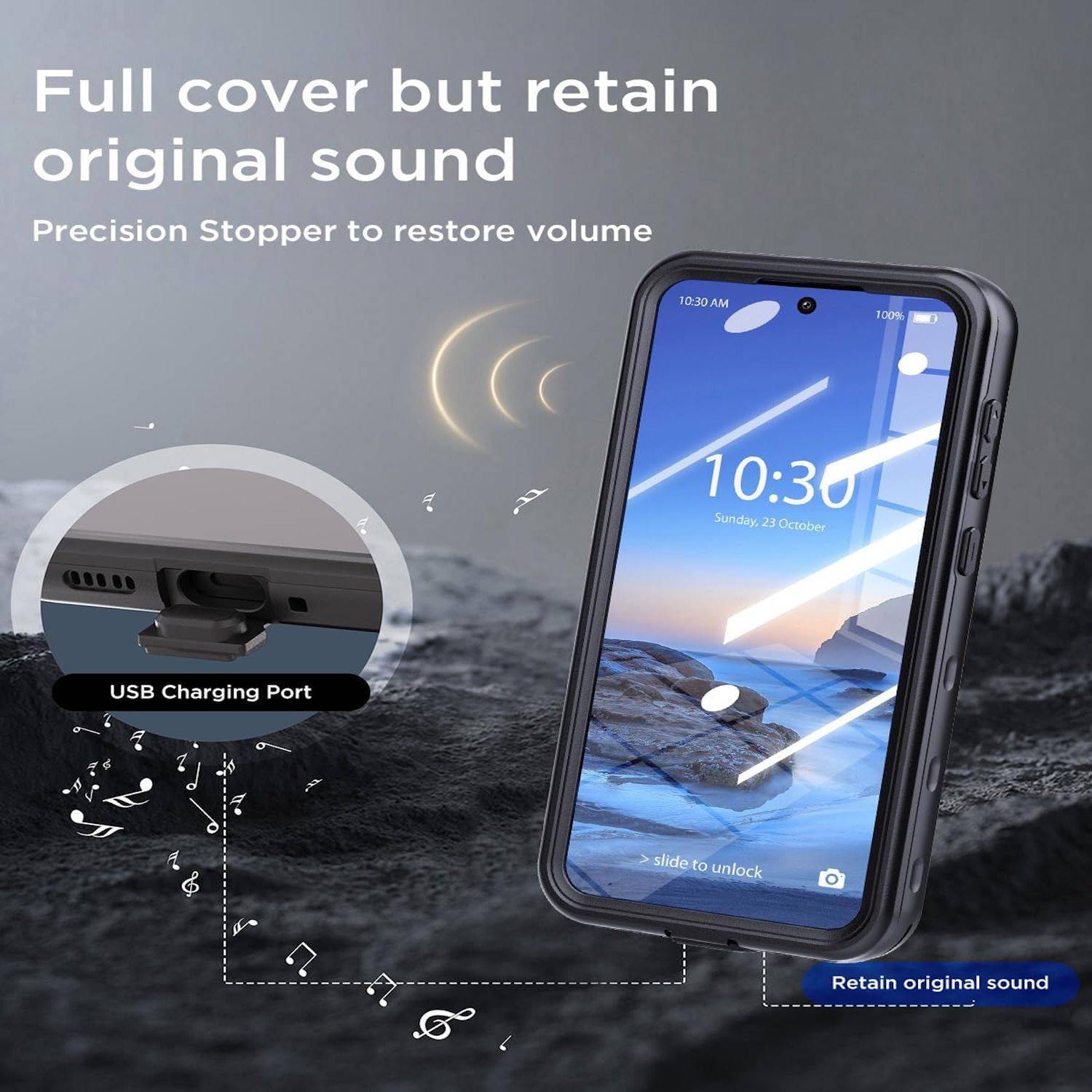 Für Samsung Galaxy A36 5G 360 Grad Full Body Wasserdichte Handy Tasche Schwarz