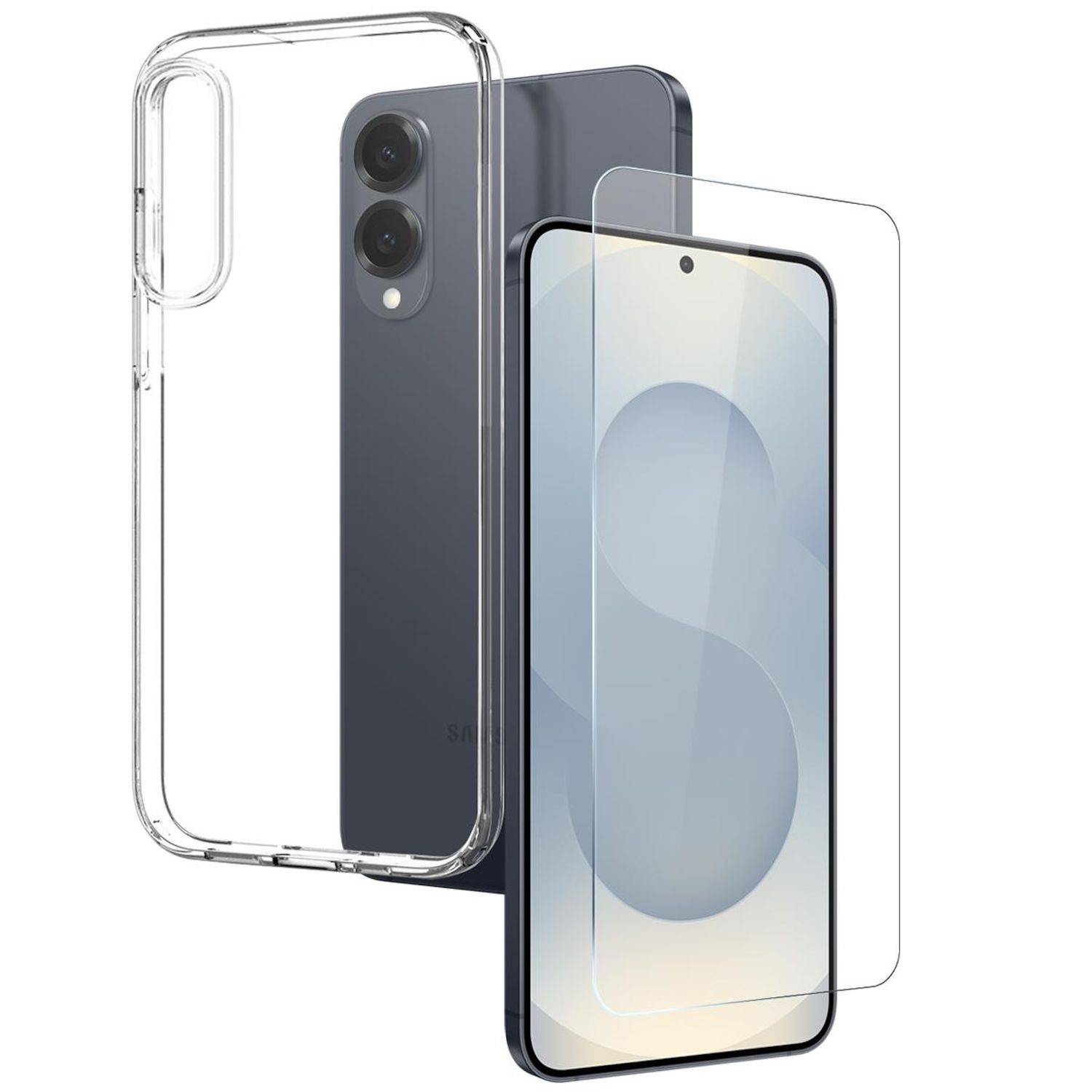 Für Samsung Galaxy S25 Edge 5G Silikon TPU Schutz Hülle Transparent + H9 Hart Glas