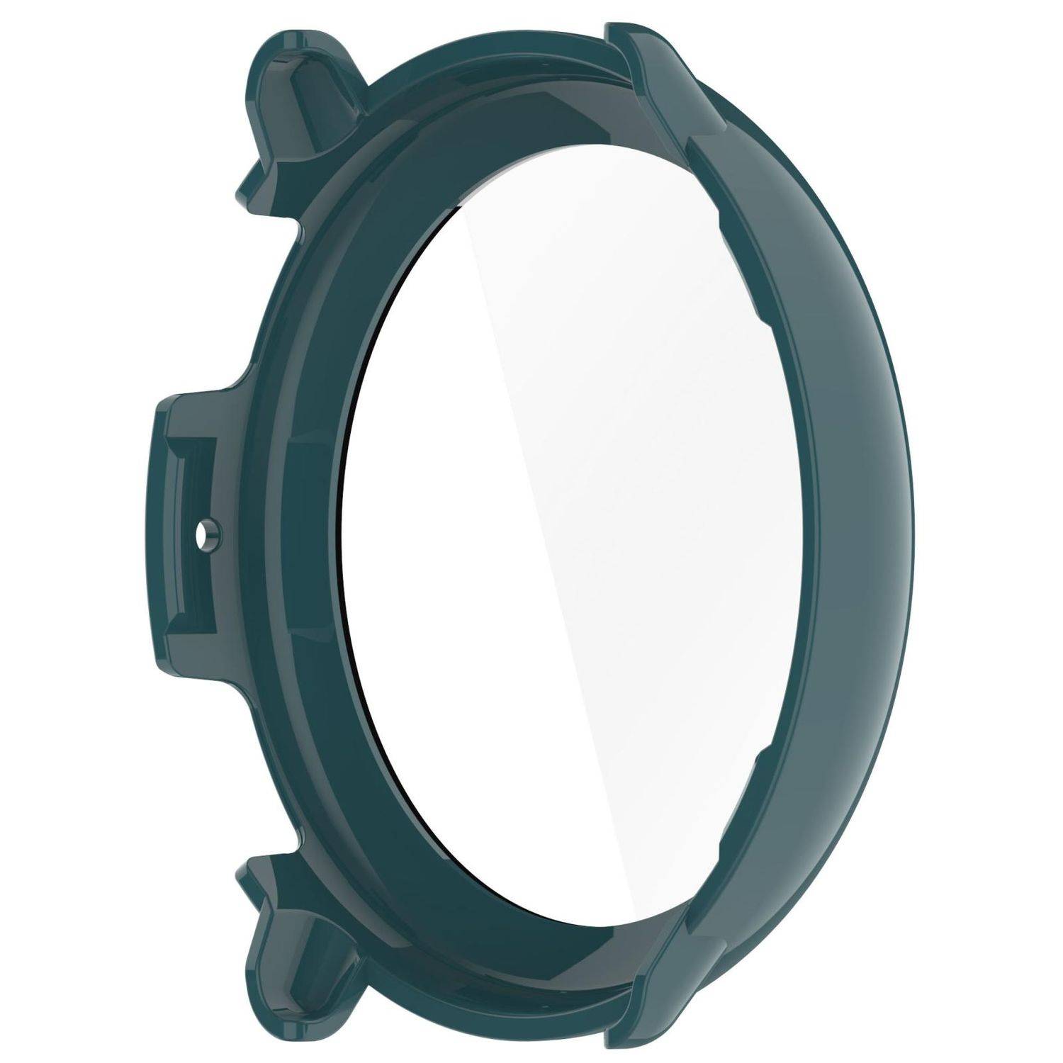 Für Amazfit Active 2 Kunststoff PC Smart Hülle Case + Tempered H9 Hart Glas Grün