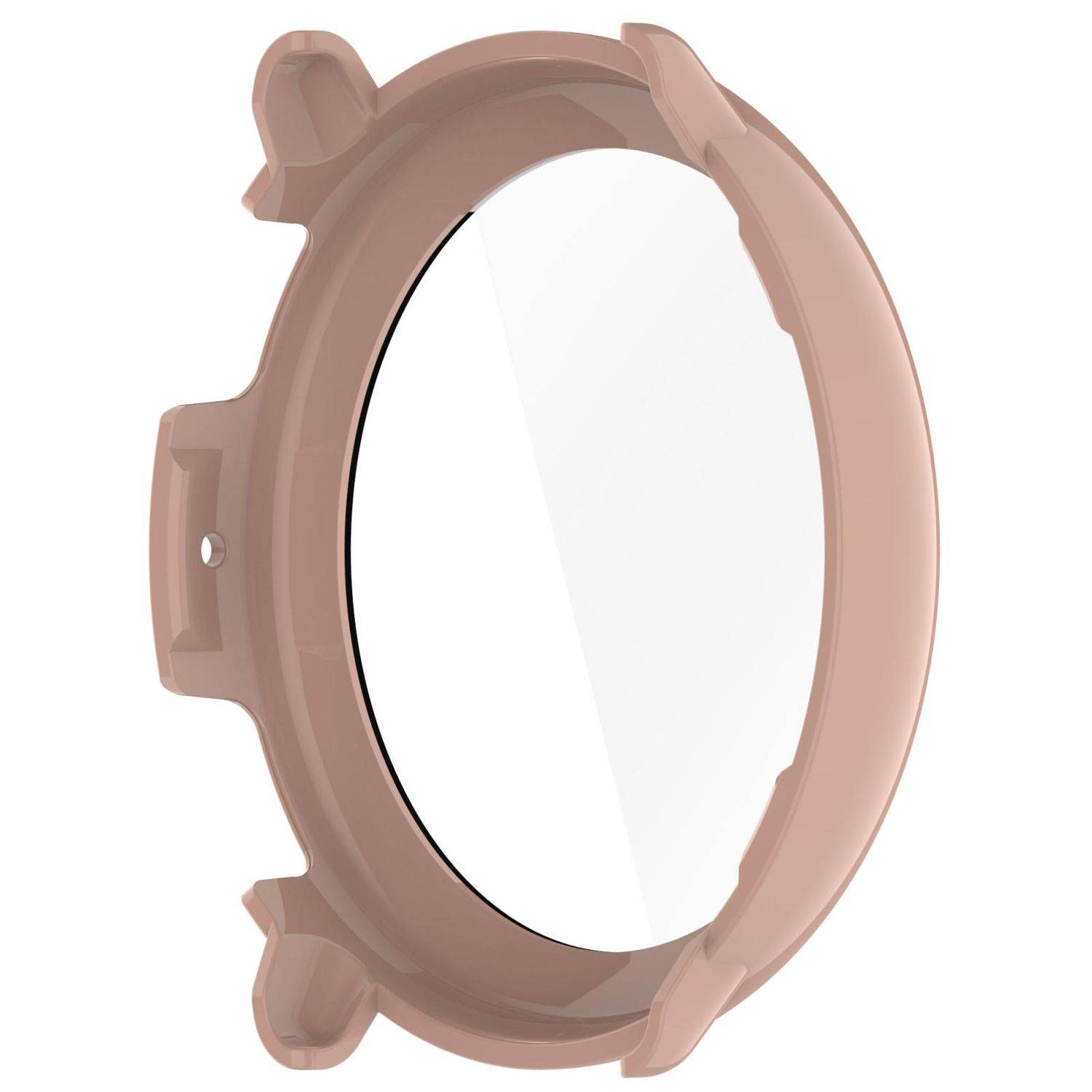 Für Amazfit Active 2 Kunststoff PC Smart Hülle Case + Tempered H9 Hart Glas Rosa