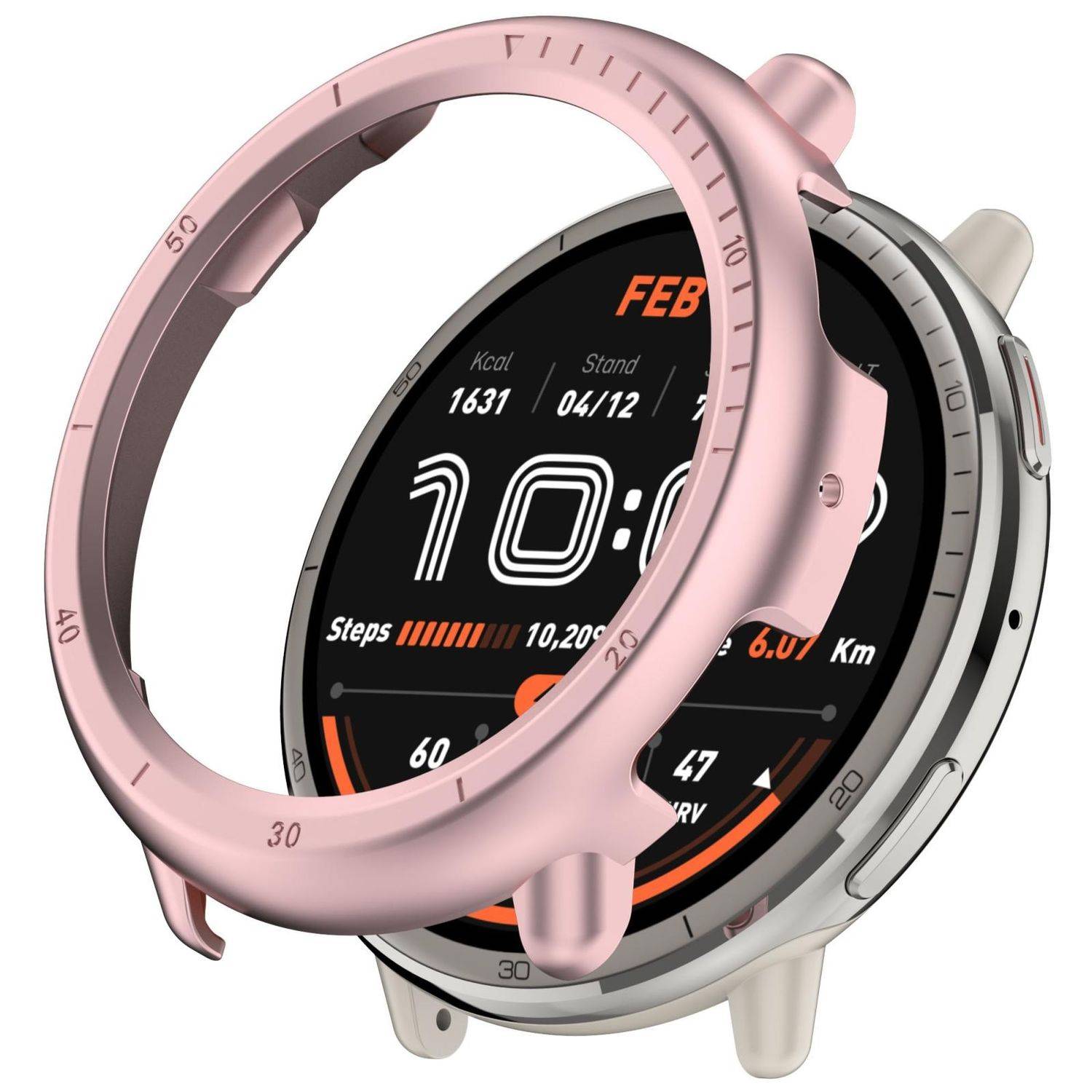 Für Amazfit Active 2 Design Kunststoff PC Watch Schutz Gehäuse Hülle Rosa