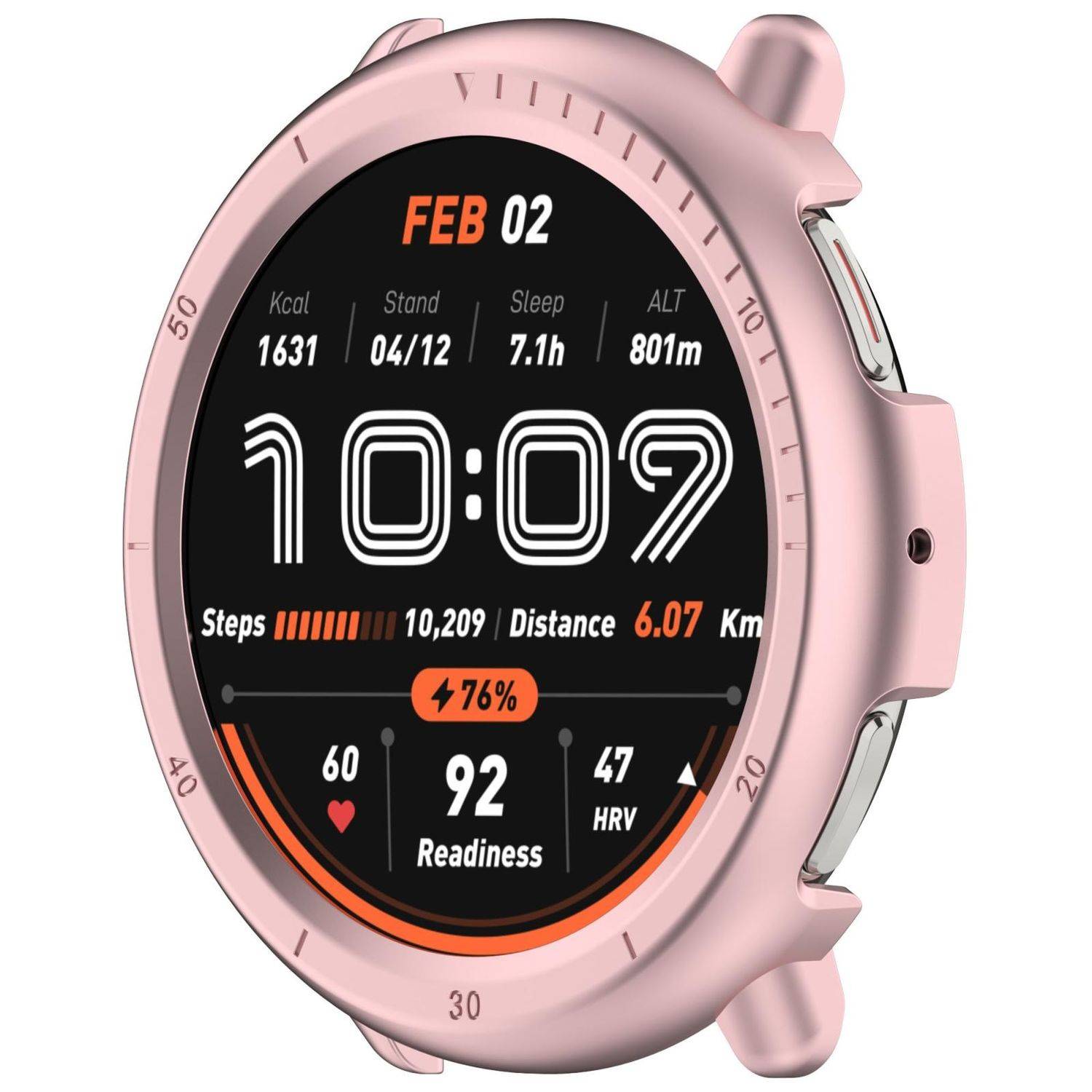 Für Amazfit Active 2 Design Kunststoff PC Watch Schutz Gehäuse Hülle Rosa