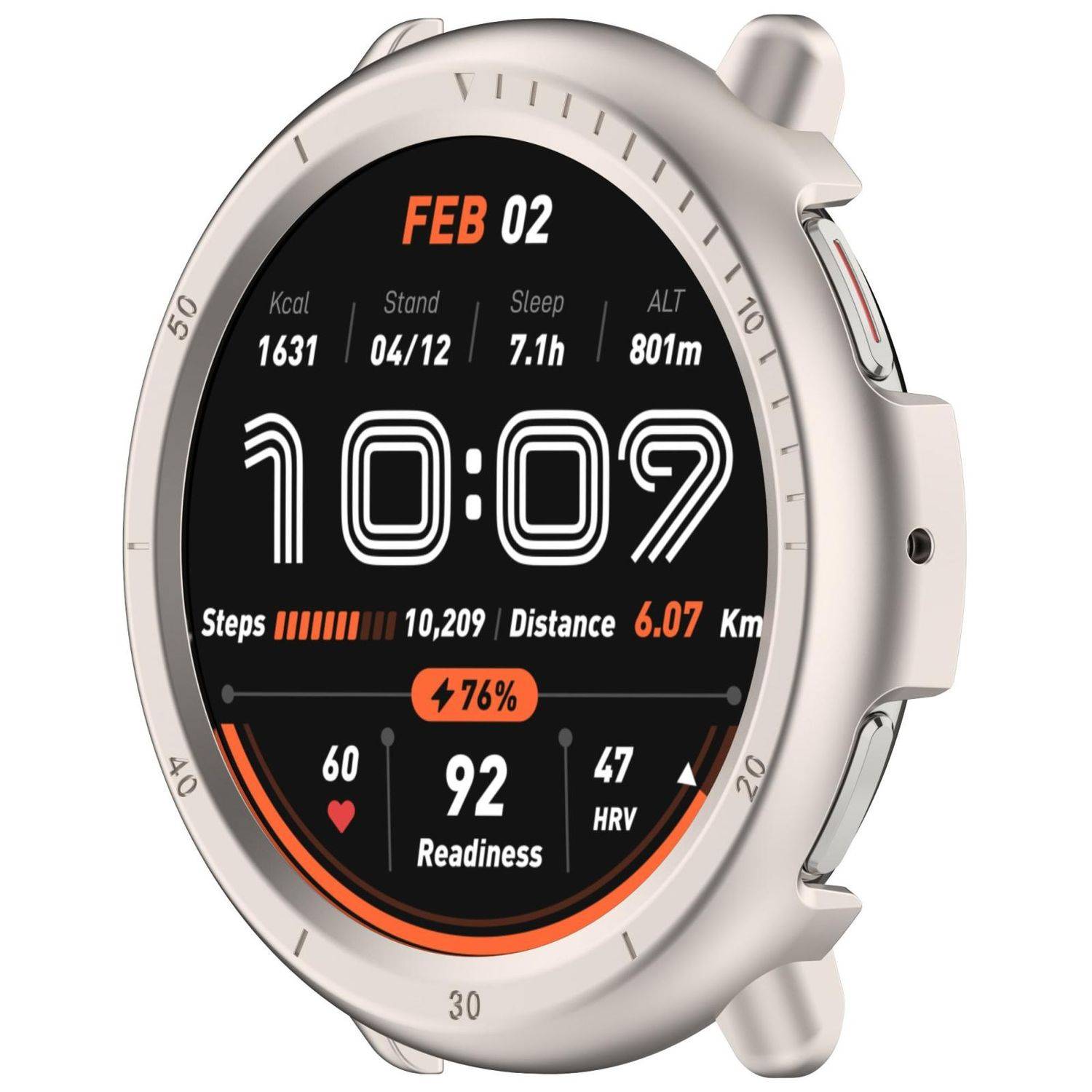 Für Amazfit Active 2 Design Kunststoff PC Watch Schutz Gehäuse Hülle Beige