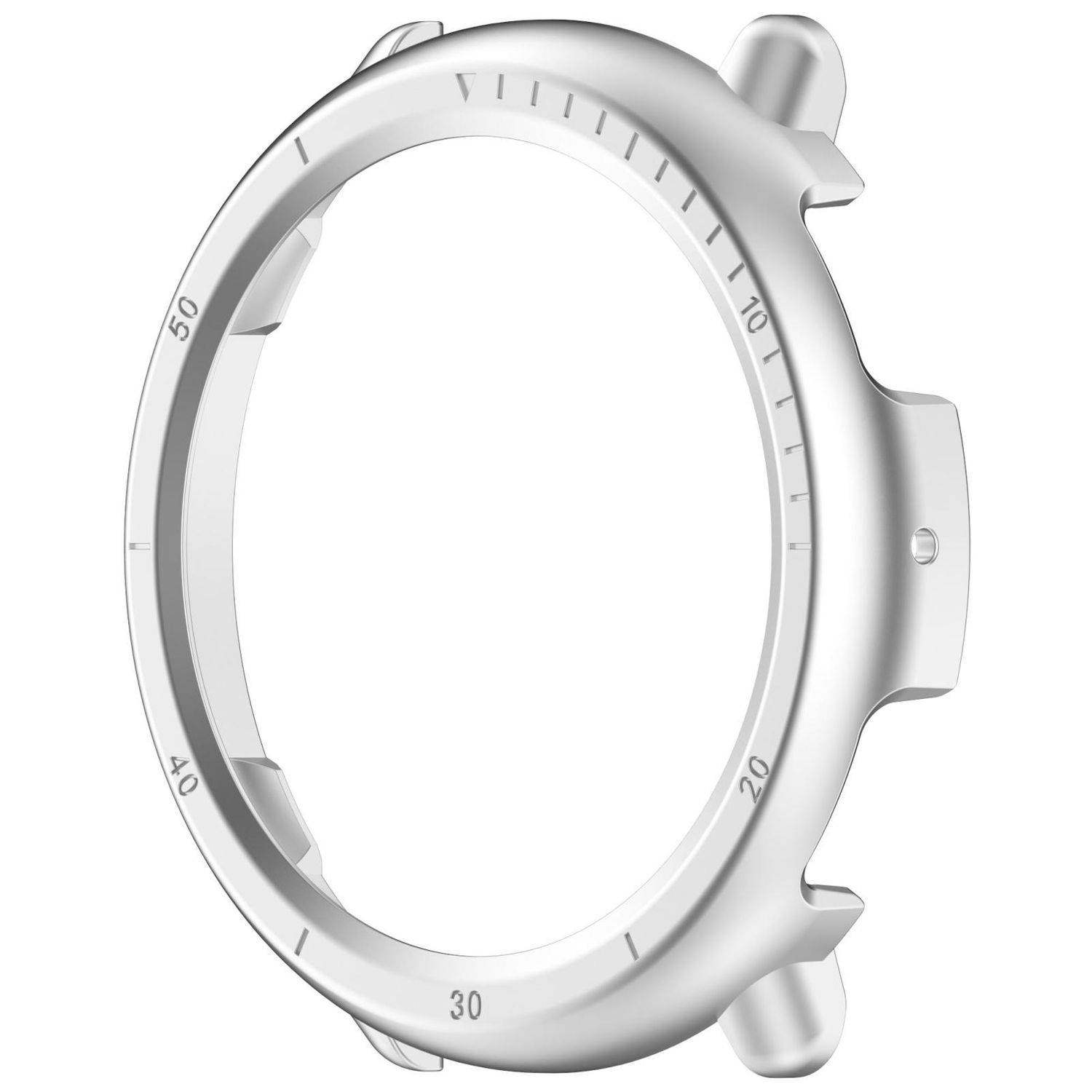 Für Amazfit Active 2 Design Kunststoff PC Watch Schutz Gehäuse Hülle Silber