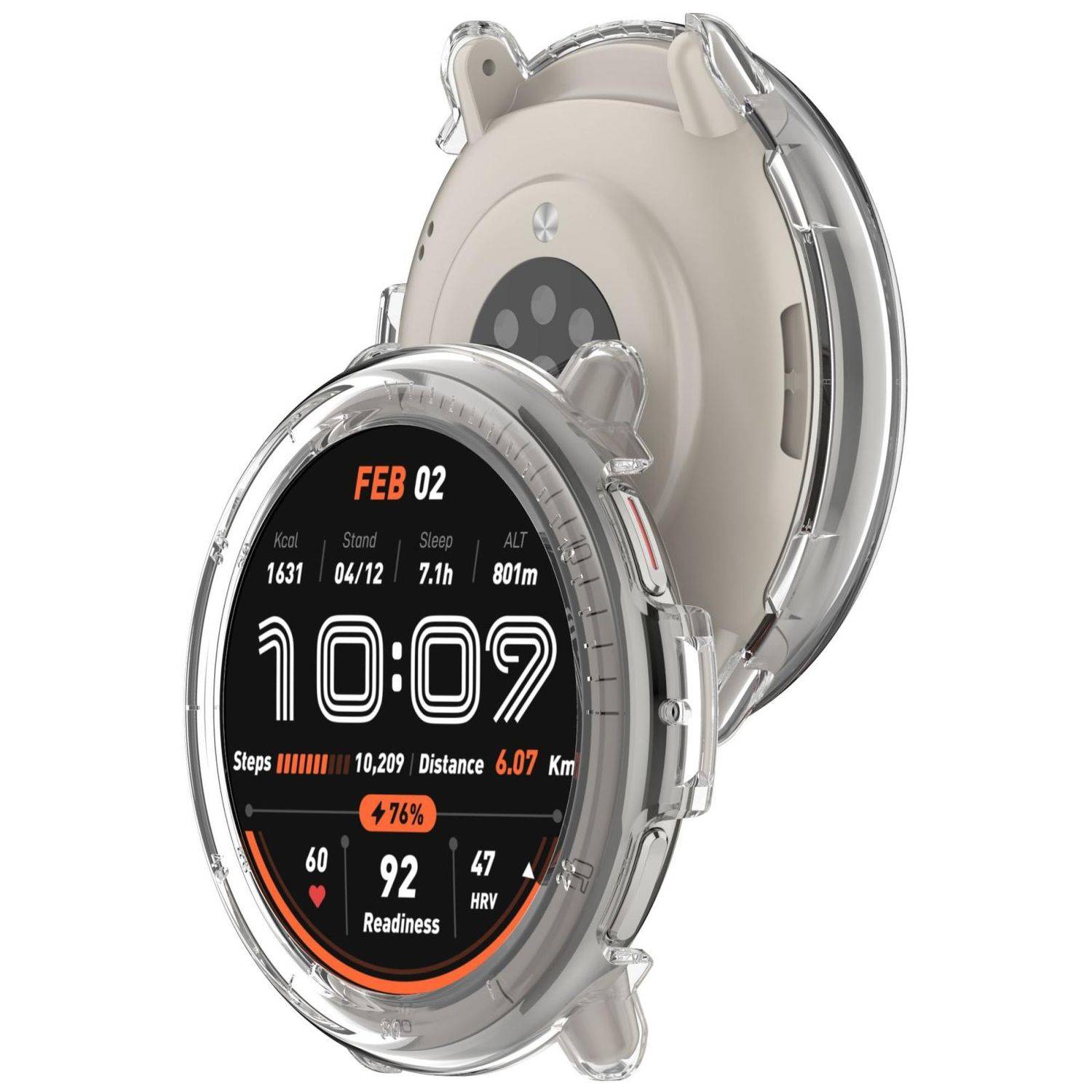 Für Amazfit Active 2 Design Kunststoff PC Watch Schutz Gehäuse Hülle Transparent