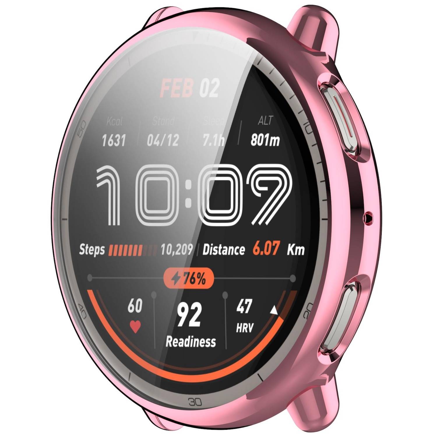Für Amazfit Active 2 Electroplated Full Cover TPU Watch Schutz Hülle Pink