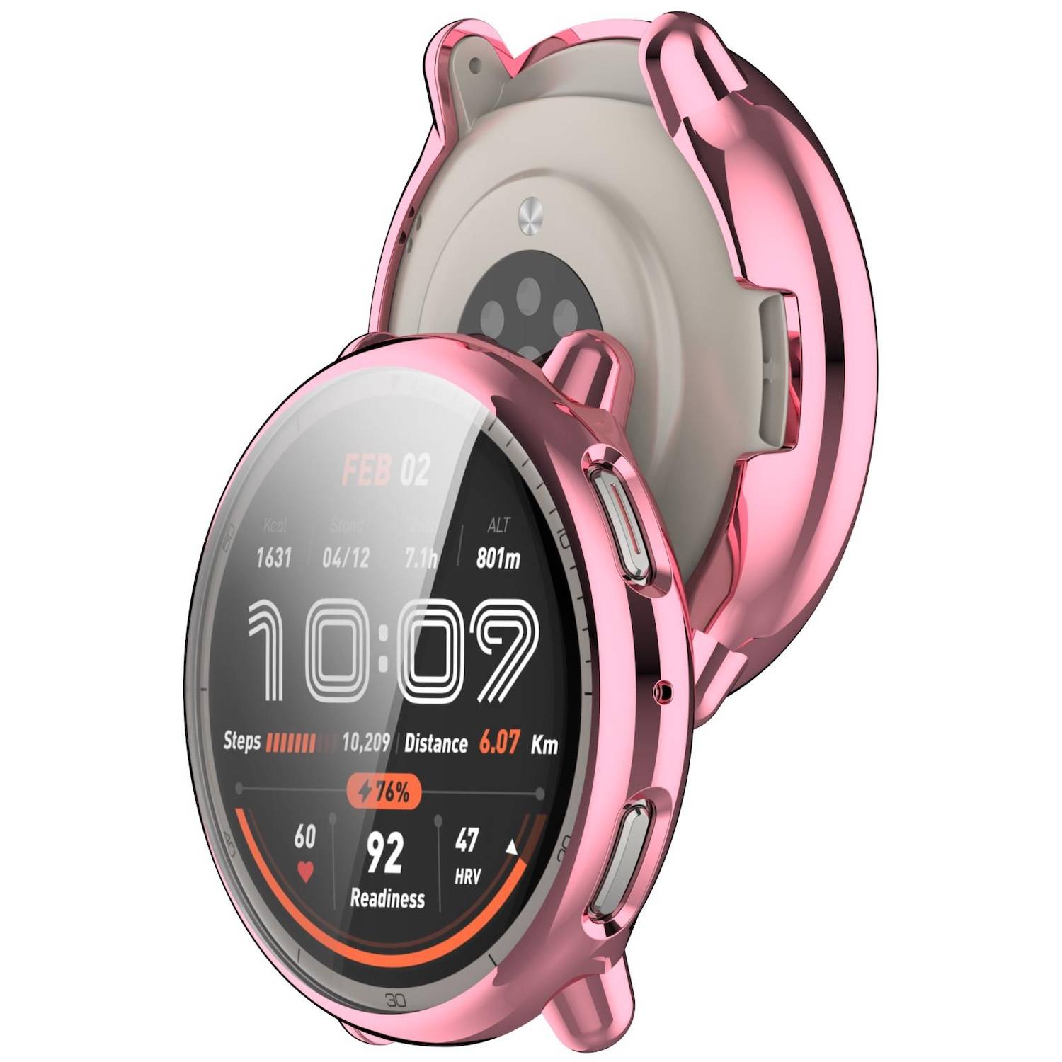 Für Amazfit Active 2 Electroplated Full Cover TPU Watch Schutz Hülle Pink