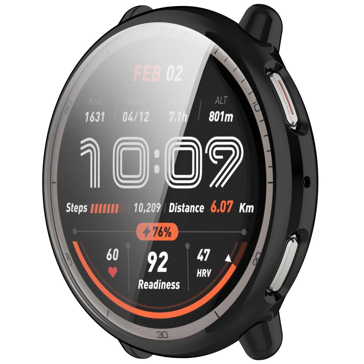 Für Amazfit Active 2 Electroplated Full Cover TPU Watch Schutz Hülle Schwarz