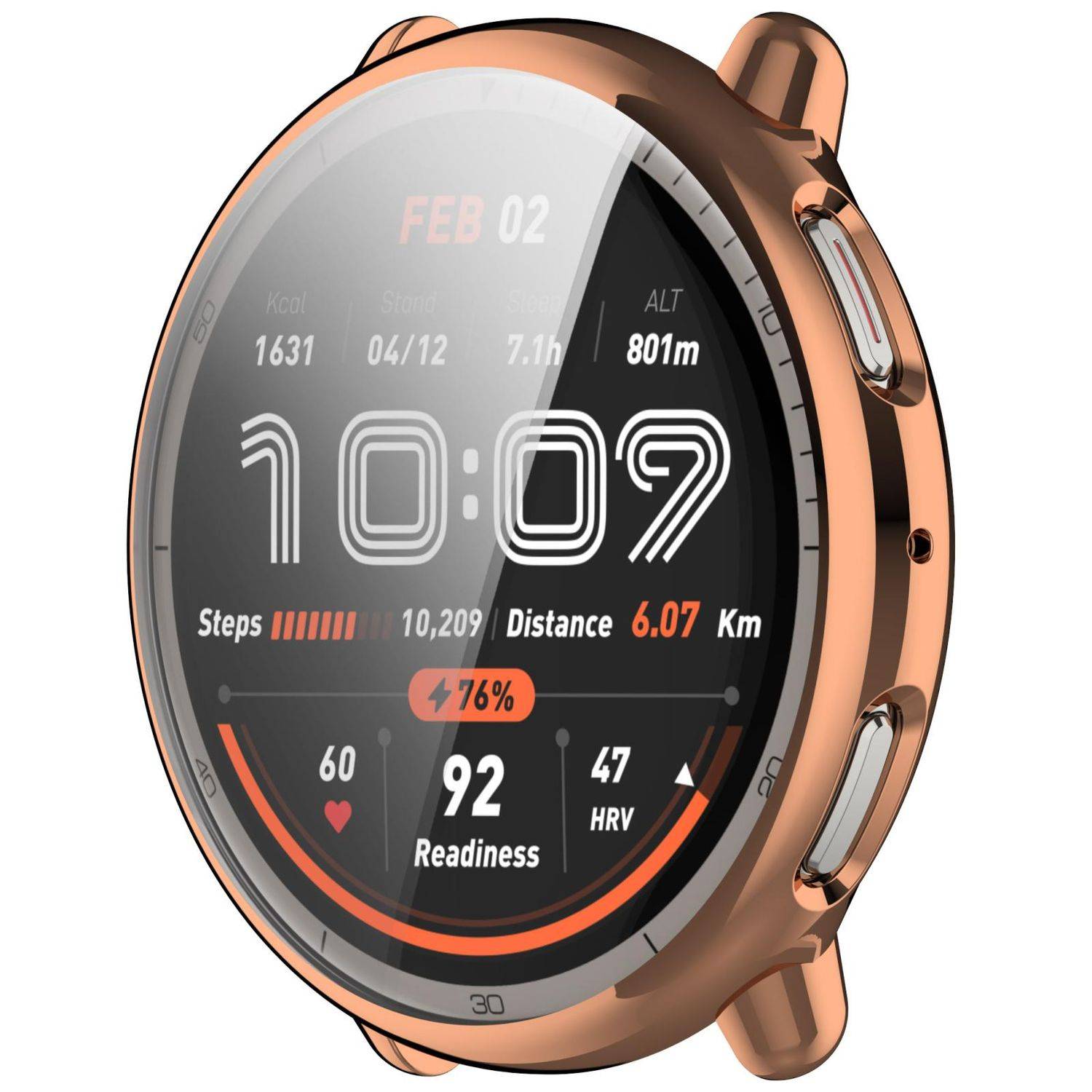 Für Amazfit Active 2 Electroplated Full Cover TPU Watch Schutz Hülle Rose Gold