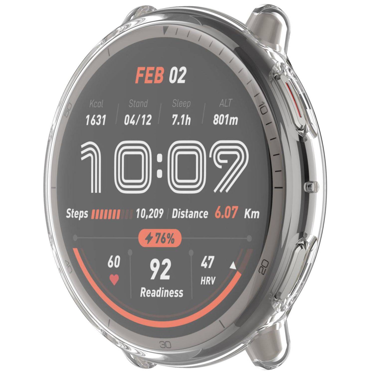 Für Amazfit Active 2 Electroplated Full Cover TPU Watch Schutz Hülle Transparent