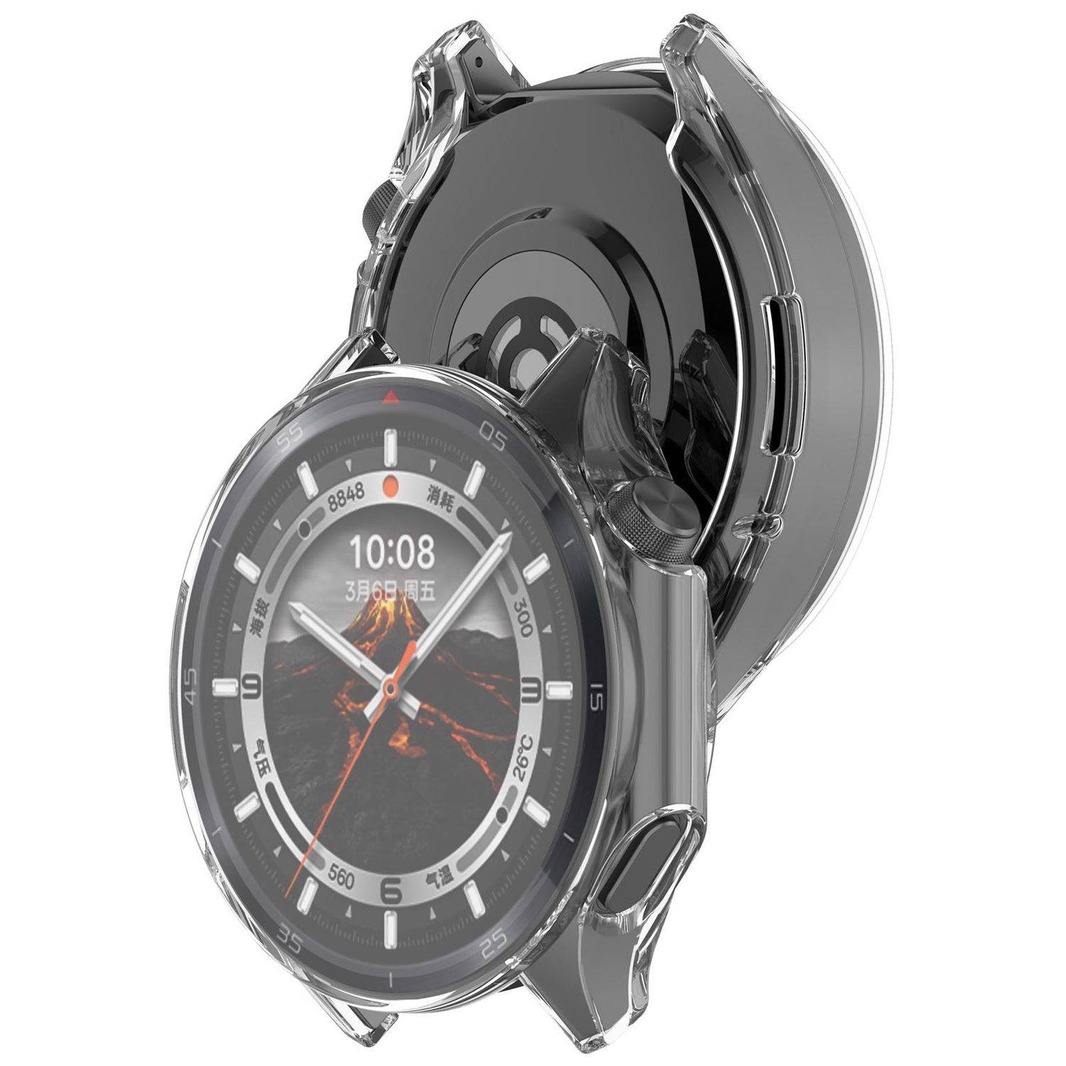 Für Oppo Watch X2 Electroplated Full Cover TPU Watch Schutz Hülle Transparent