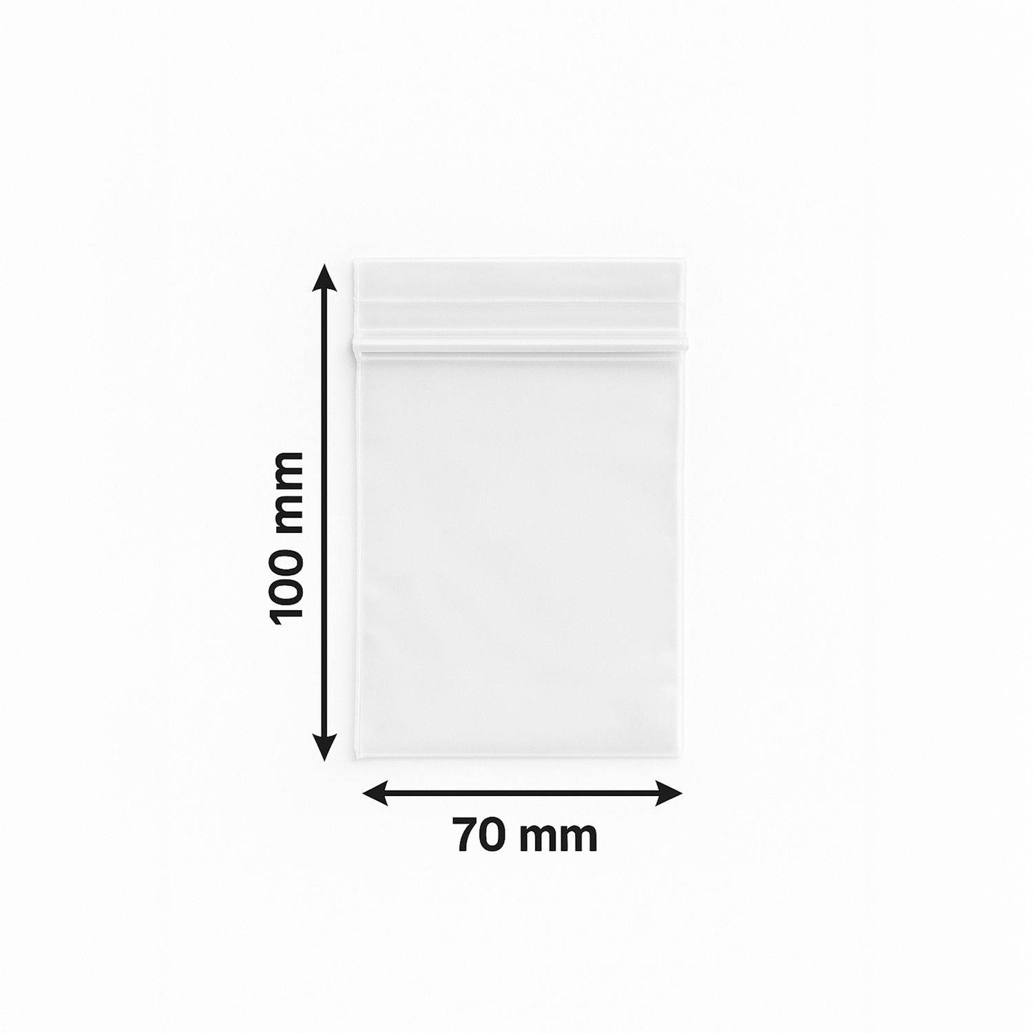 LDPE Schnellverschlussbeutel 70x100 mm – transparent