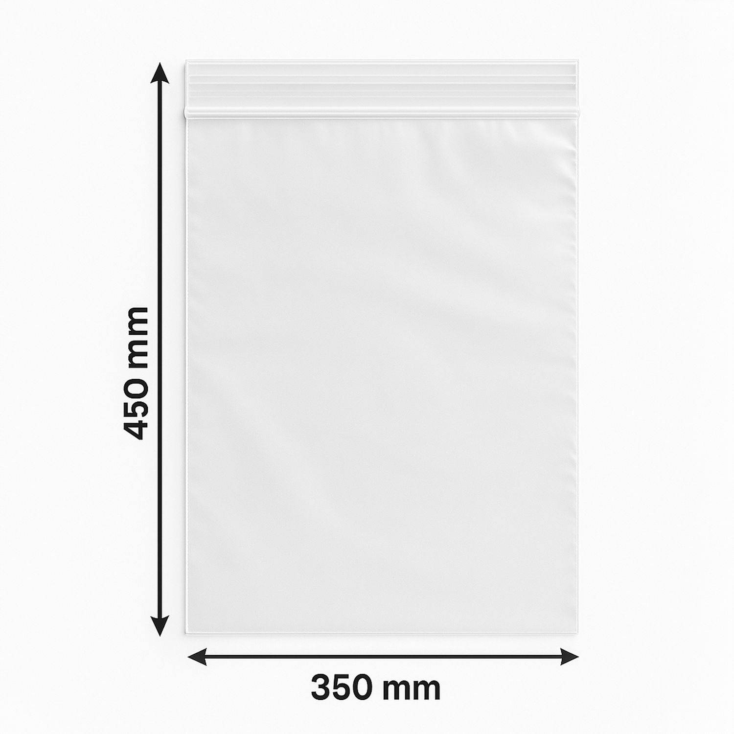 LDPE Schnellverschlussbeutel 350x450 mm – transparent