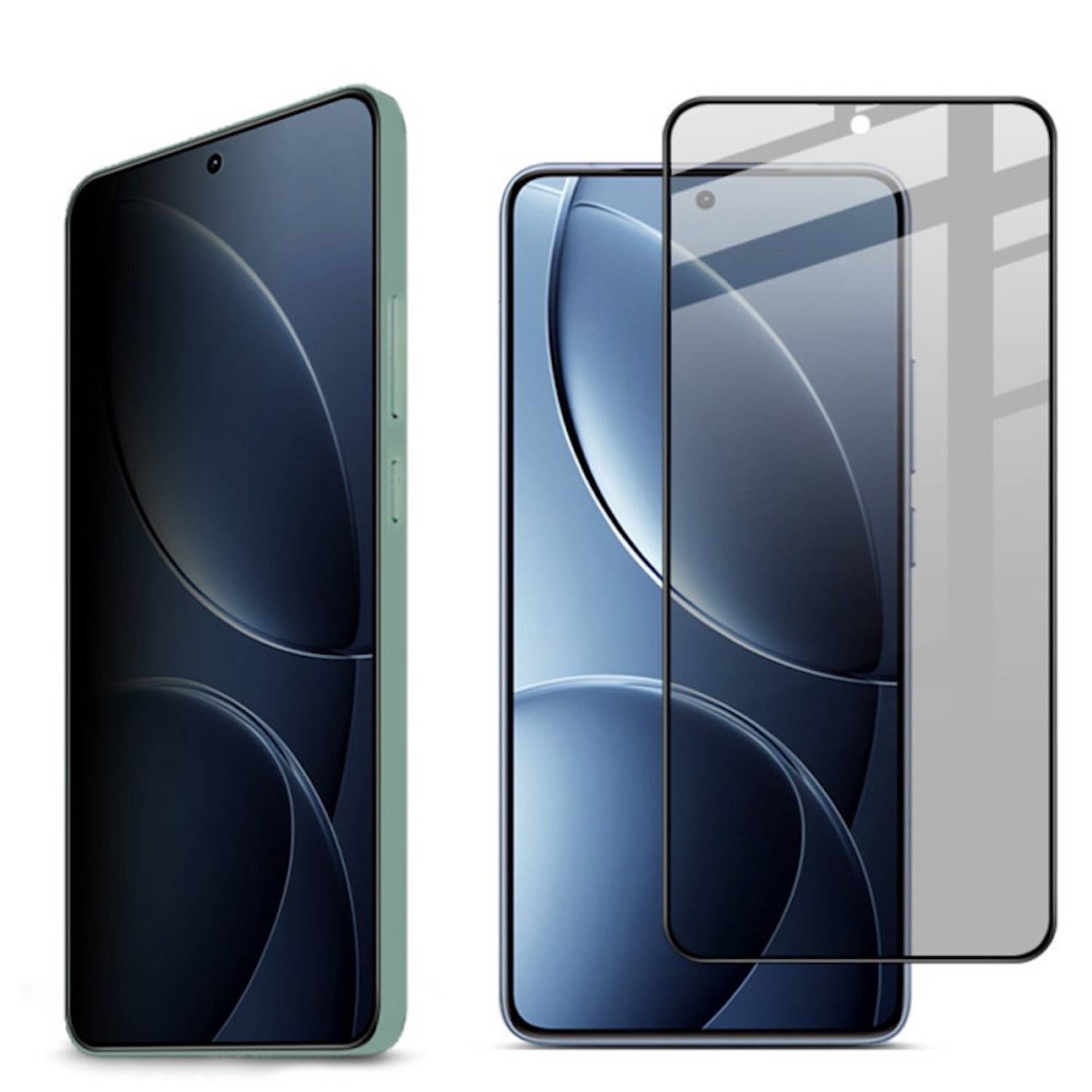 Für Xiaomi Poco F7 Pro / F7 Ultra 2x 2.5D 0,26mm Privacy Blickschutz Display Hart Glas Schutz Folie
