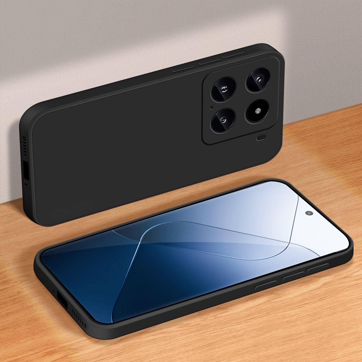 Für Xiaomi 15 Silikon TPU Schutz Hülle Cover Flexibel Ultra dünn Case Schwarz