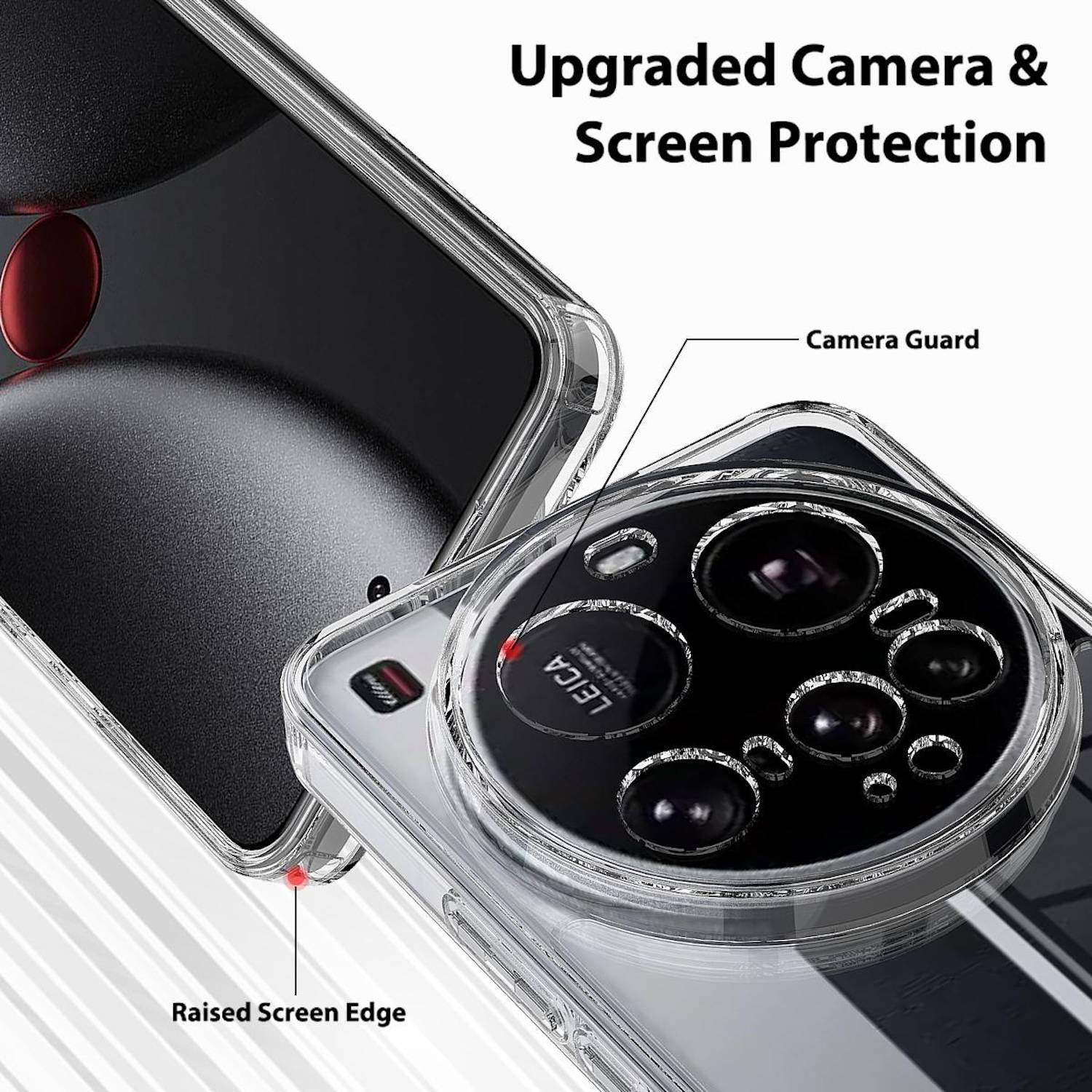 Für Xiaomi 15 Ultra Silikon TPU Case Transparent + Curved H9 Glas Folie Handy Hülle Schutz