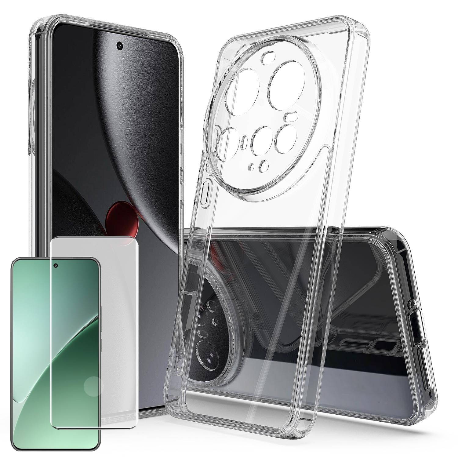 Für Xiaomi 15 Ultra Silikon TPU Case Transparent + Curved H9 Glas Folie Handy Hülle Schutz