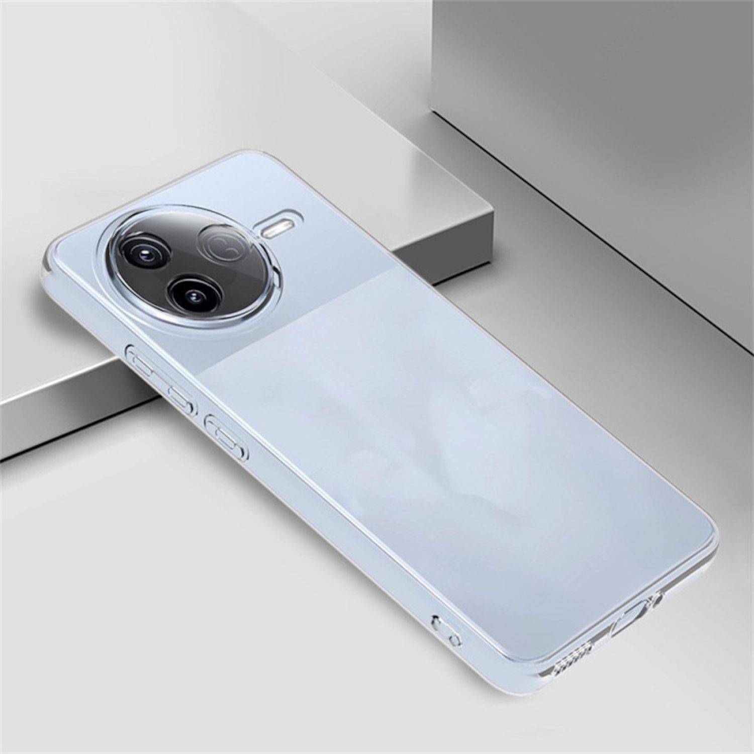 Für Xiaomi Poco F7 Pro Silikon TPU Schutz Hülle Cover Transparent + H9 Hart Glas Folie