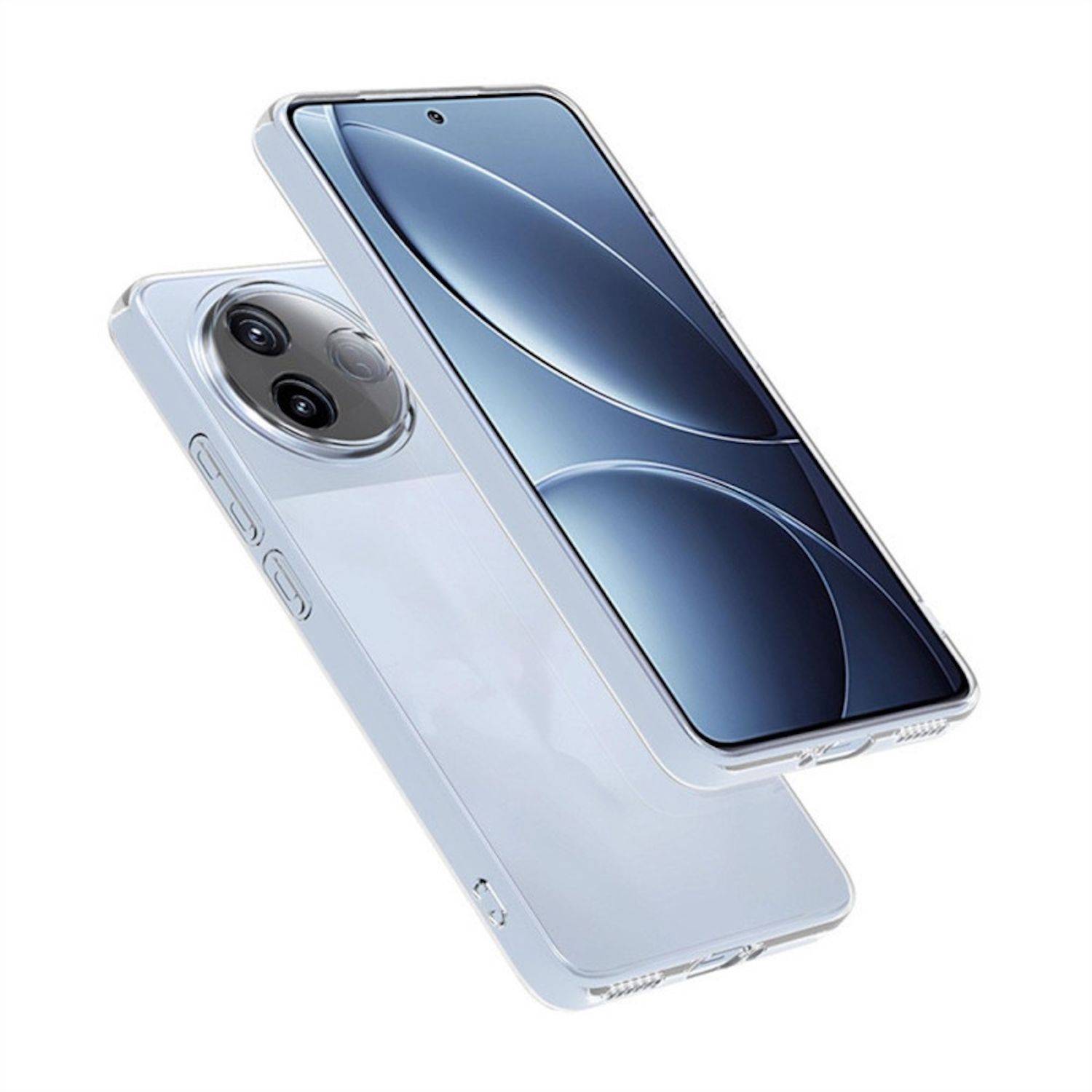Für Xiaomi Poco F7 Pro Silikon TPU Schutz Hülle Cover Transparent + H9 Hart Glas Folie