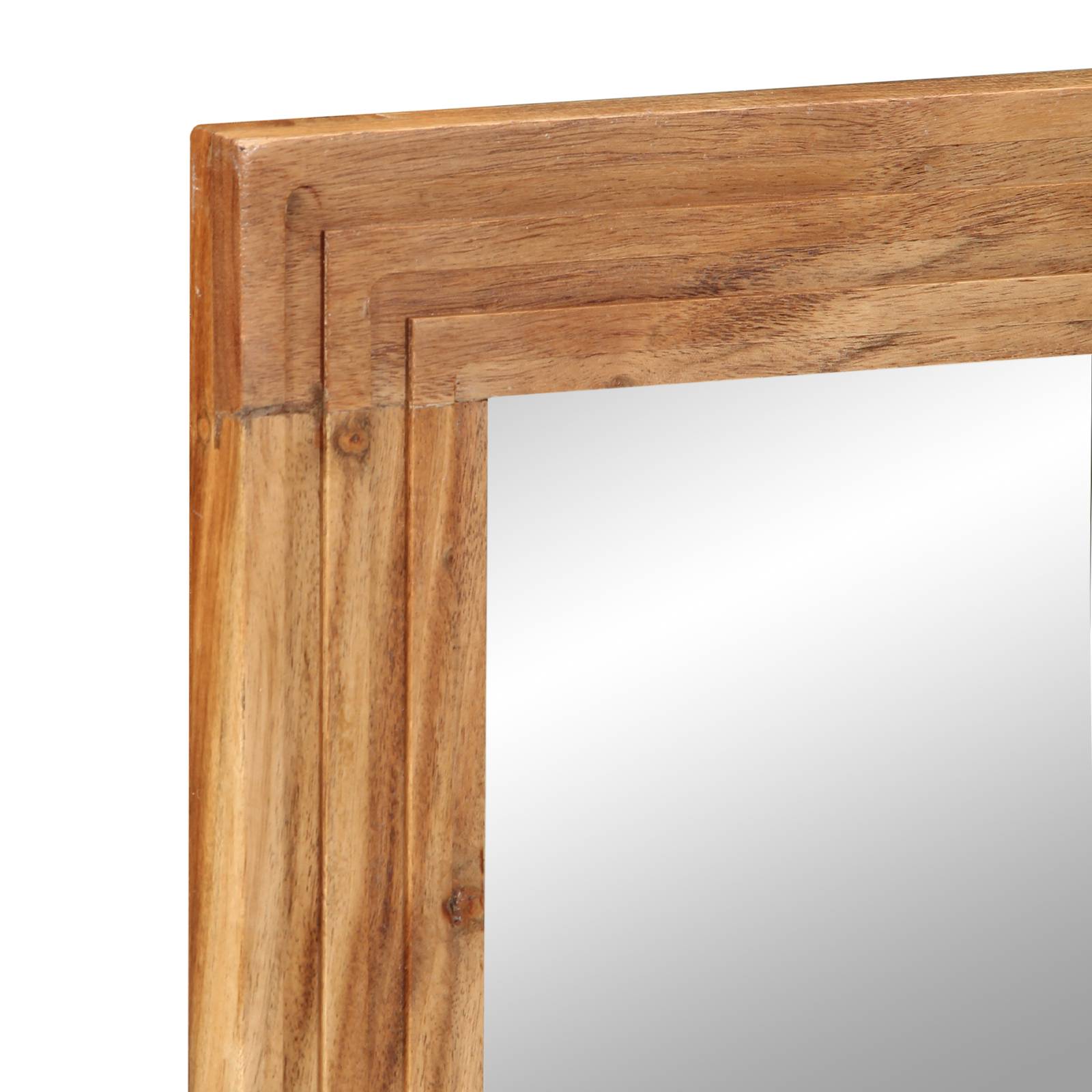 vidaXL Badspiegel 50x70x3 cm Massivholz Akazie