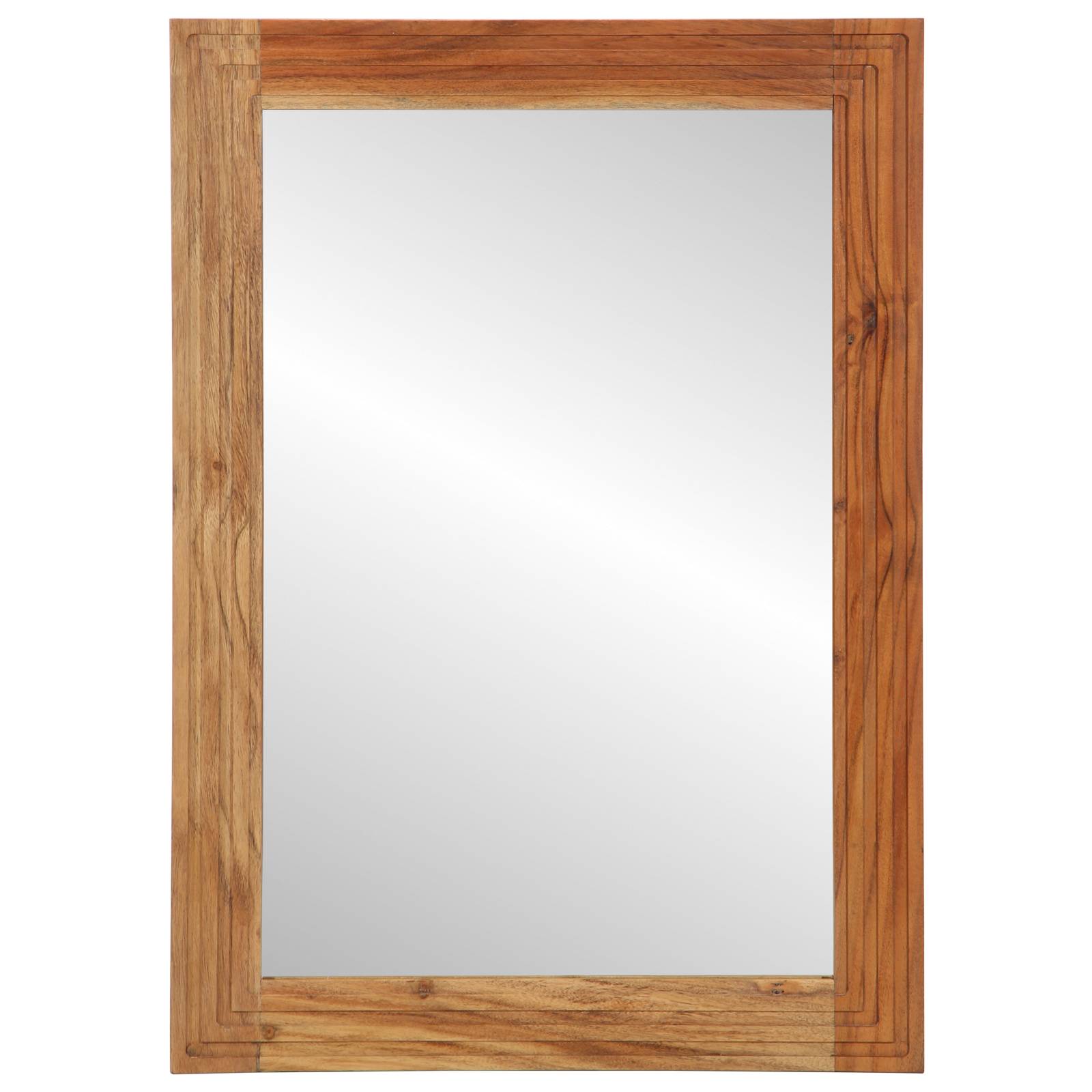 vidaXL Badspiegel 50x70x3 cm Massivholz Akazie